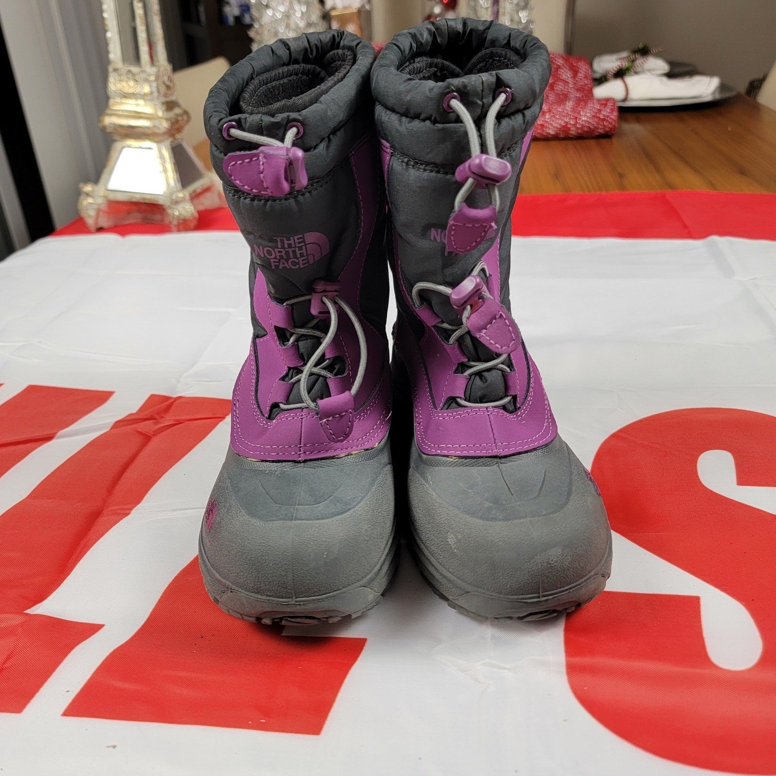 The North Face Alpenglow II Waterproof Girls Winter Boot Sz 25