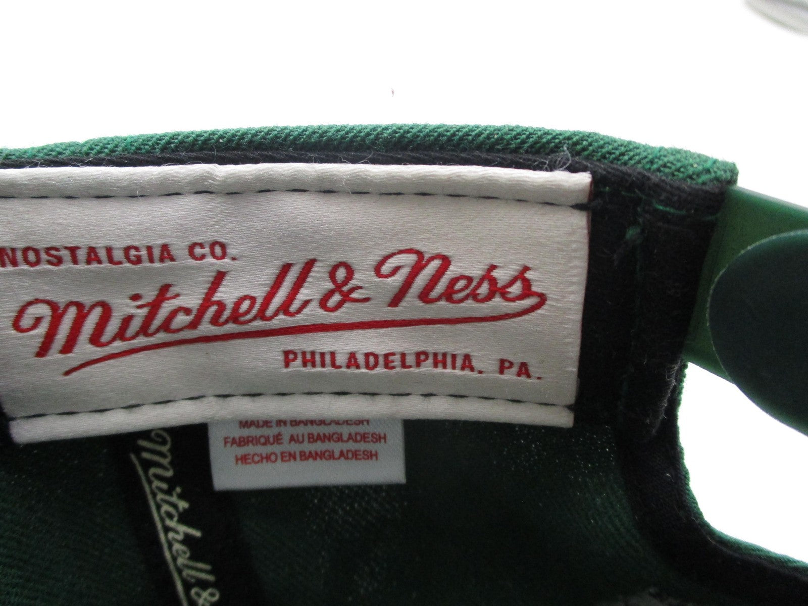 Mitchell & Ness Hat Cap Snap Back One Size Green NBA Basketball Mens Logo10