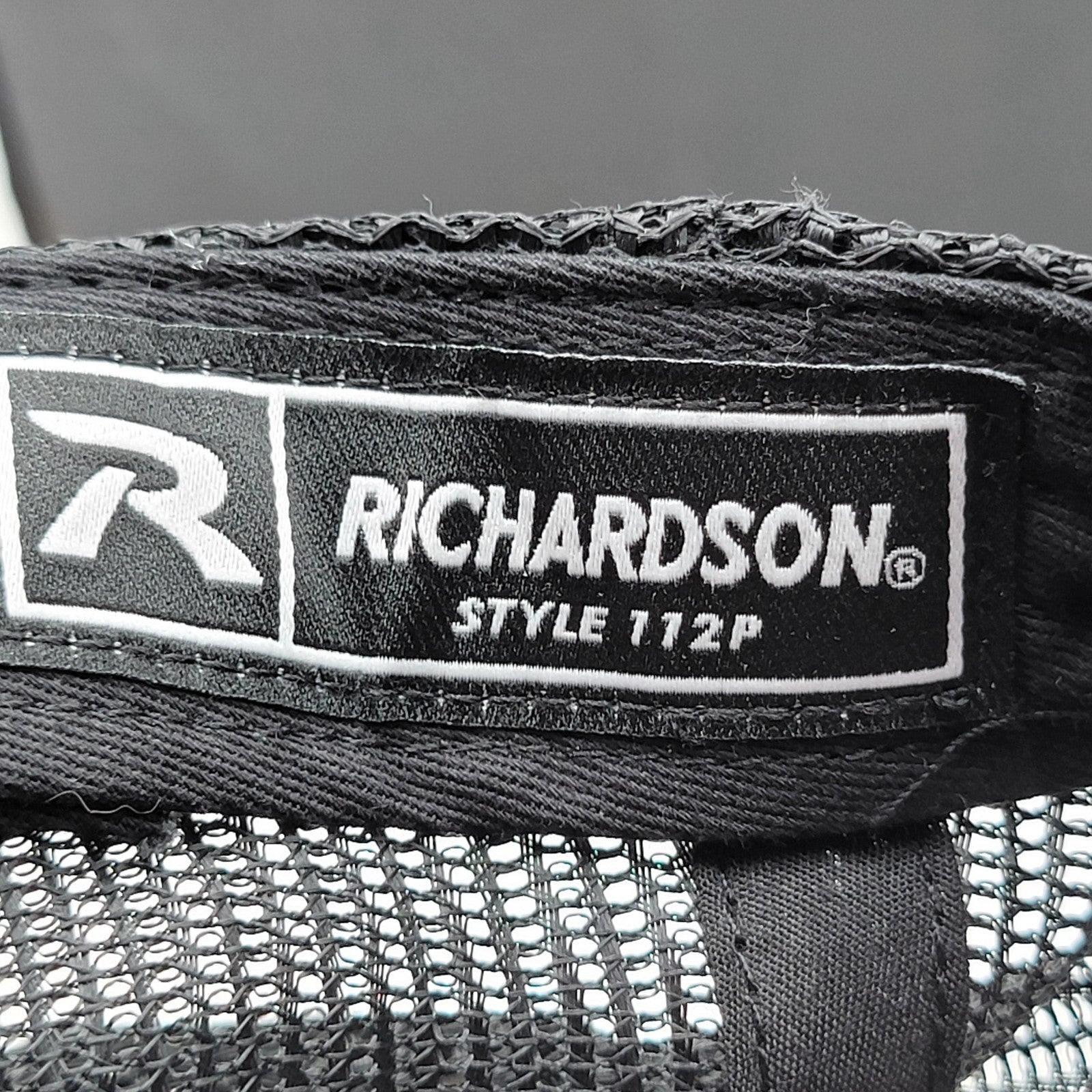 OSR Hat Cap Snap Back Black Gray Mesh Trucker Embroidered Patch Mens Richardson7