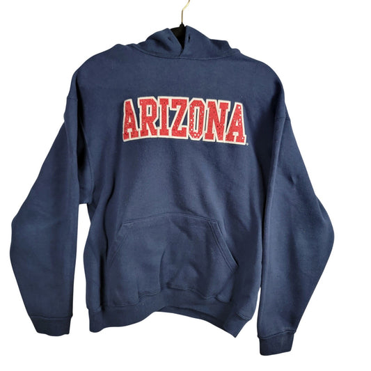 Vintage University Arizona Hoodie Navy Blue Large PreOwned College Callout 1340