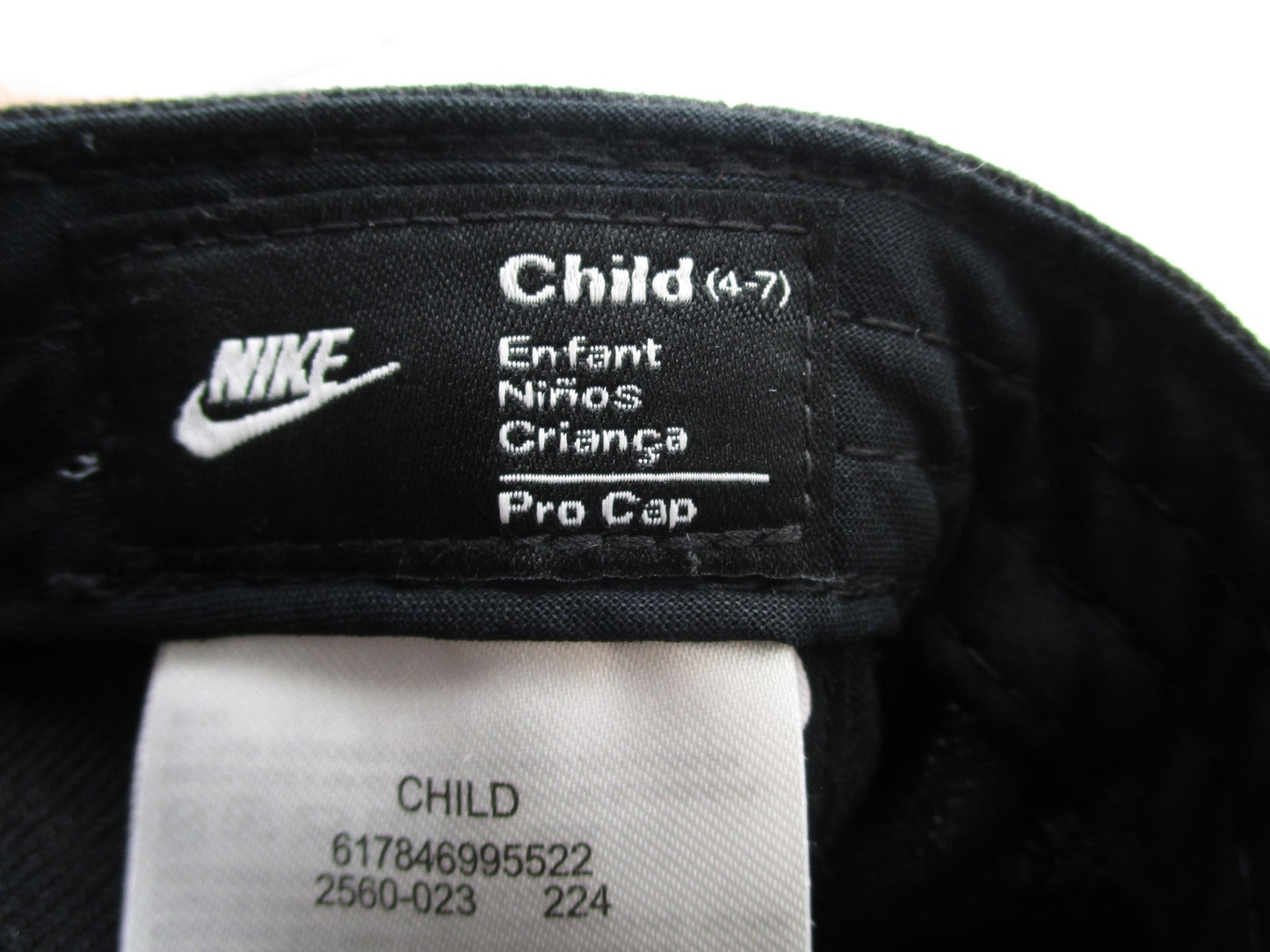 Nike Hat Cap Snap Back Boys Adjustable Black Embroidered Baseball Twill Logo10