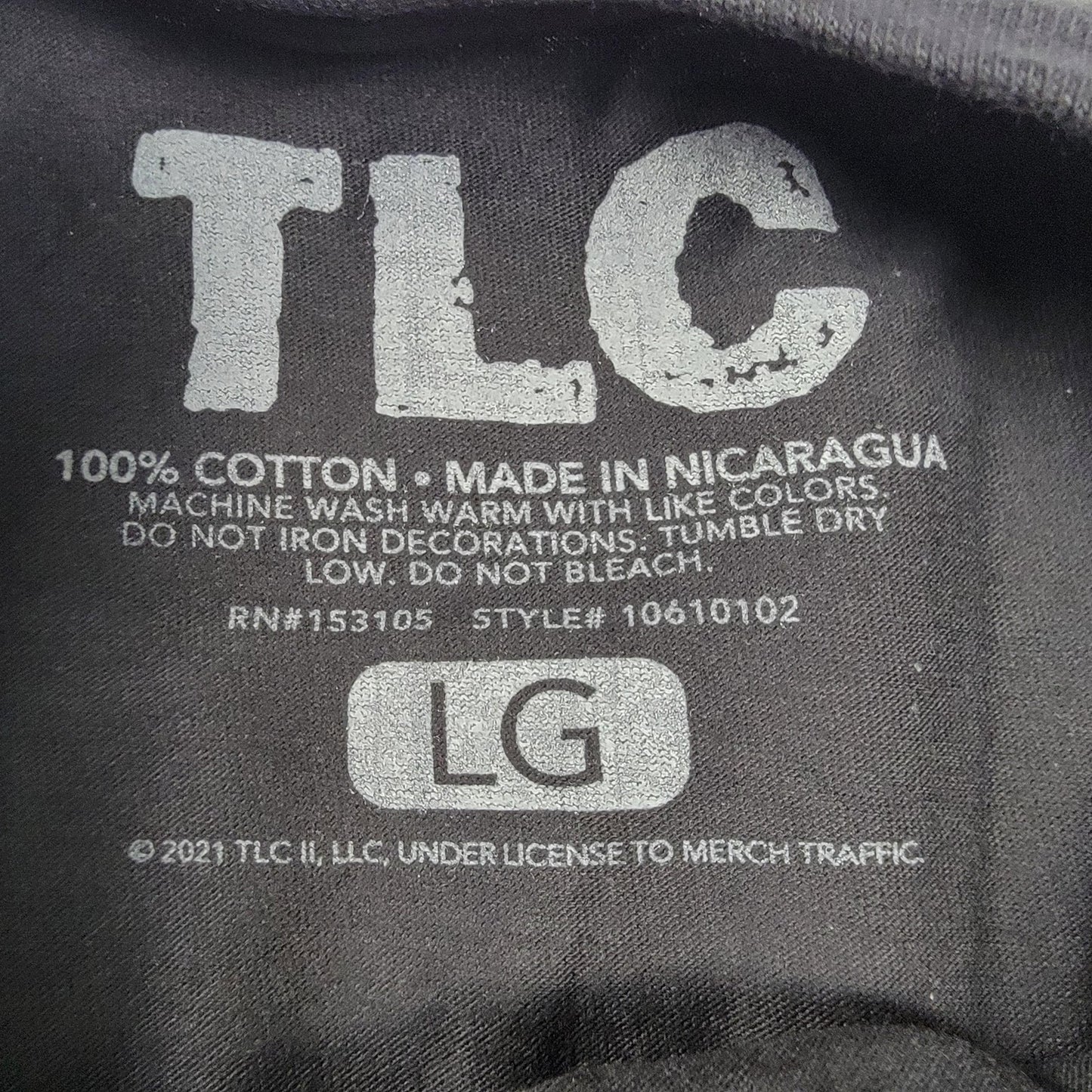 TLC Shirt Mens Large Black Graphic Tee 2021 Tour Music Hip Hop Unisex