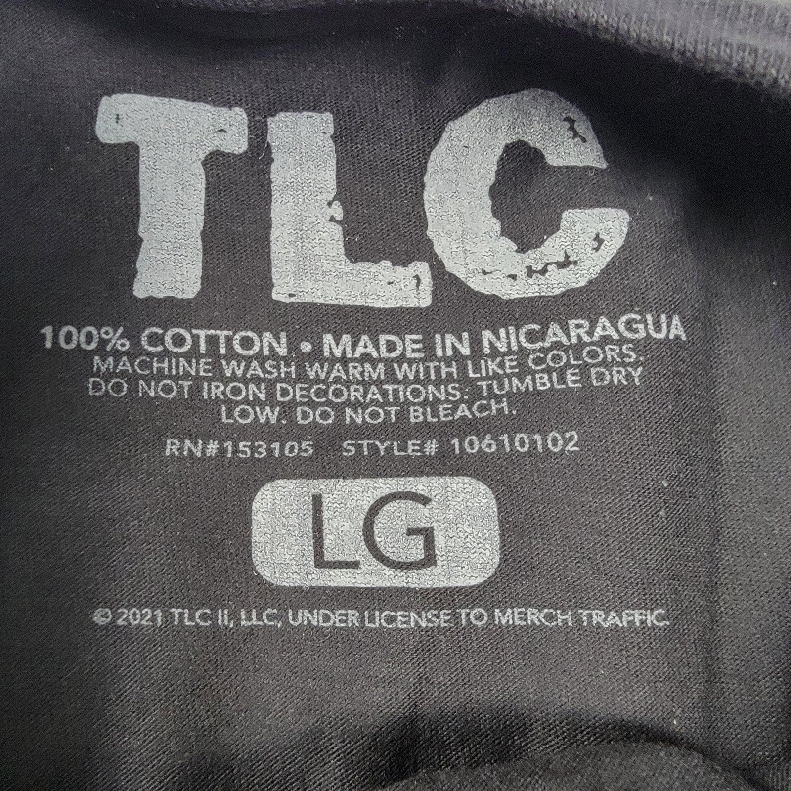 TLC Shirt Mens Large Black Graphic Tee 2021 Tour Music Hip Hop Unisex
