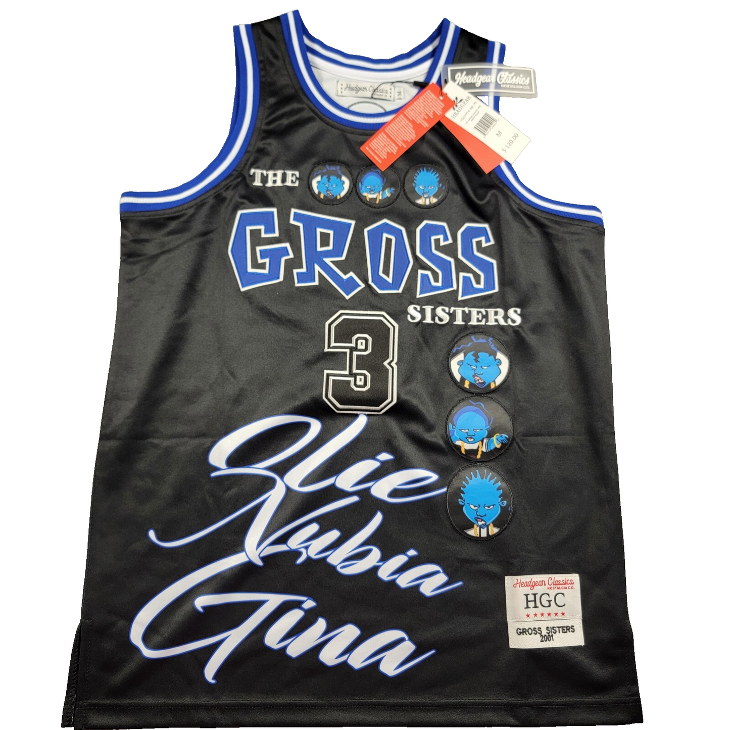 Headgear Classics The Gross Sisters Basketball Jersey Sz M NWT