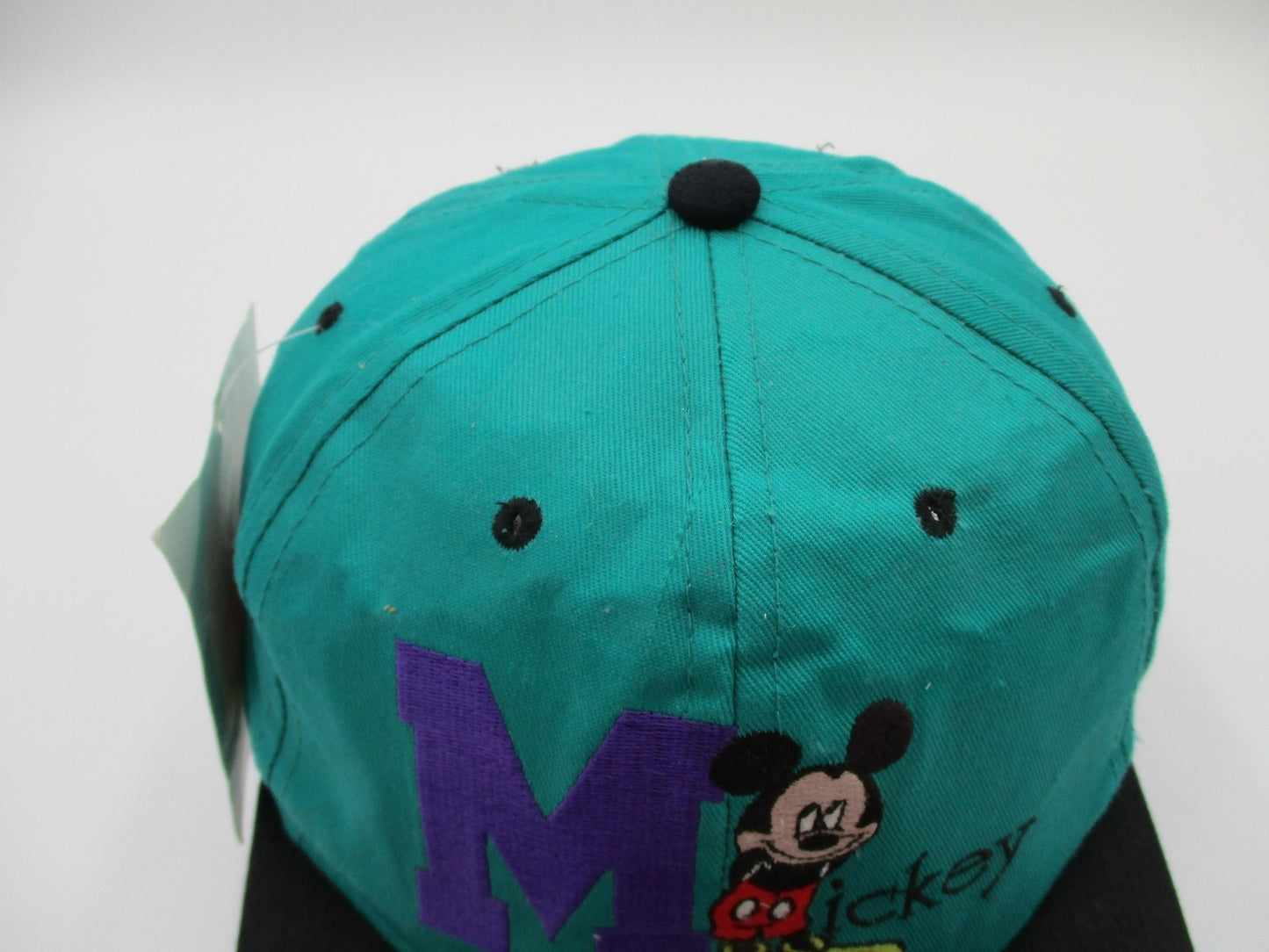 Vintage Mickey Unlimited Hat Cap Snap Back Mens One Size Green Mickey Mouse2