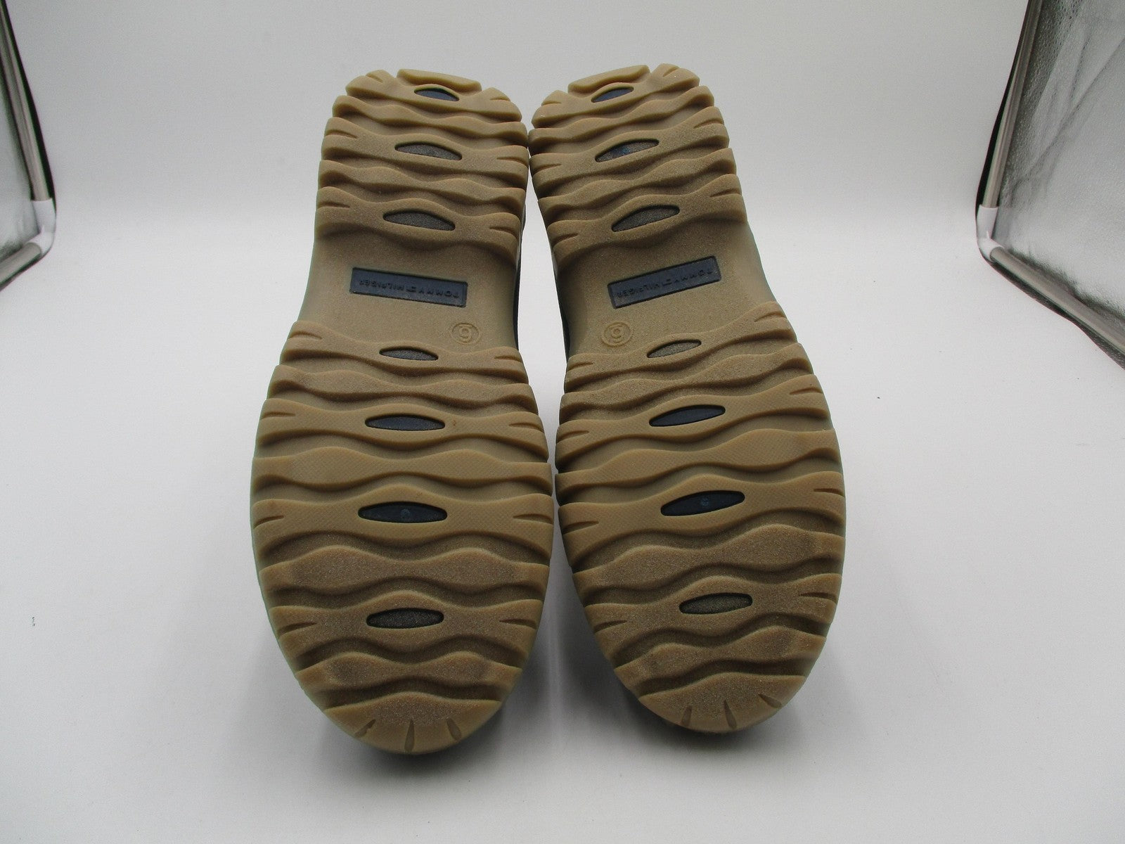 Tommy Hilfiger TH Danni Duck Boots Mens Size 6 Tan Navy Snow Winter Cold Weather7