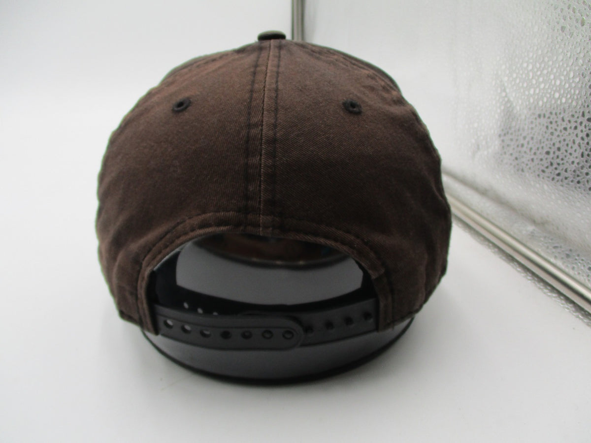 New Era Hat Cap Snap Back Mens One Size Brown Tiger Shark Tattoo Studio 9FIFTY8