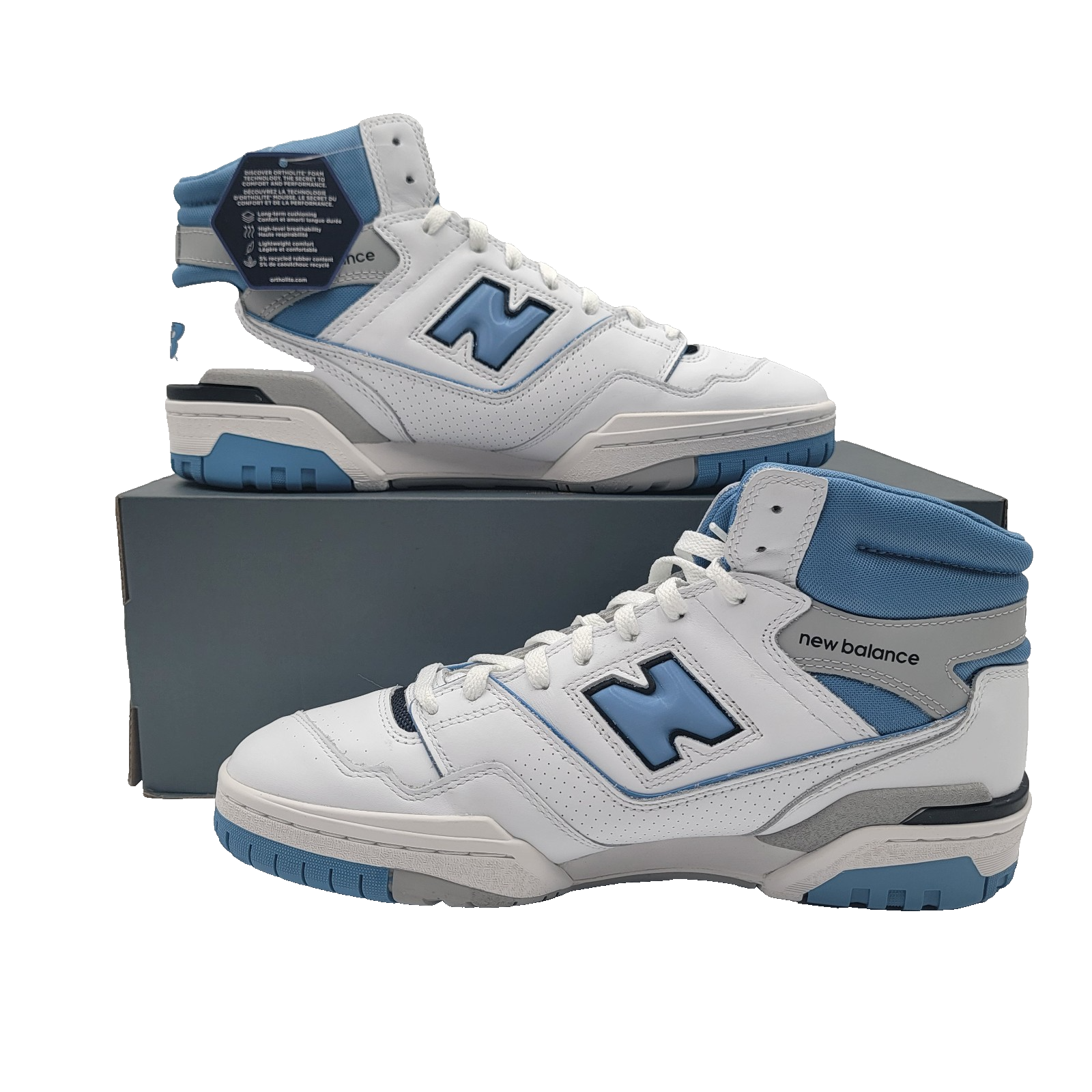 New Balance 650R BB650RCK Mens White/Blue Leather High Top Sz 10.5 New in Box1