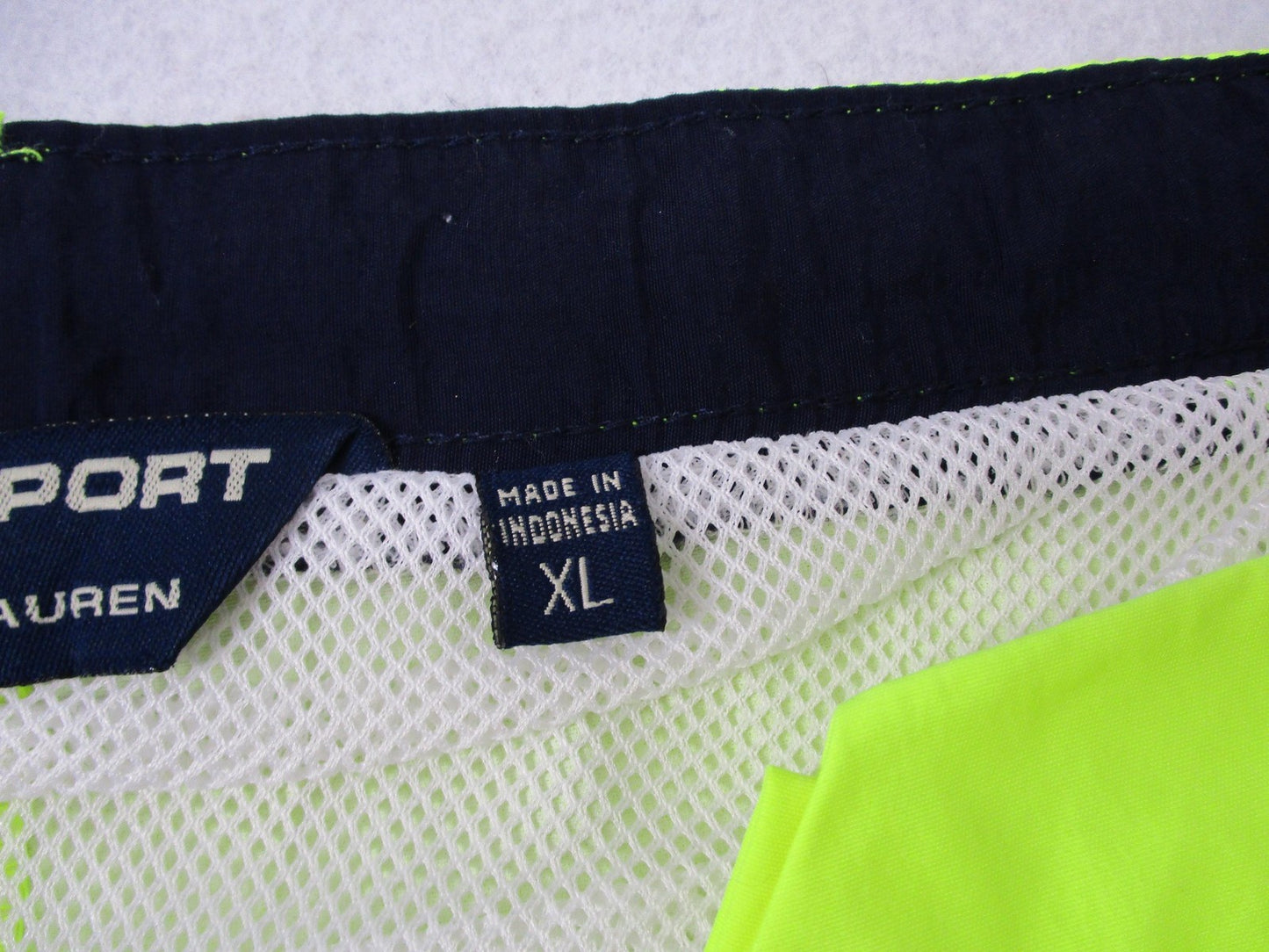 Polo Sport Ralph Lauren Swim Trunks Mens XL Yellow Neon Mesh Lined 17305
