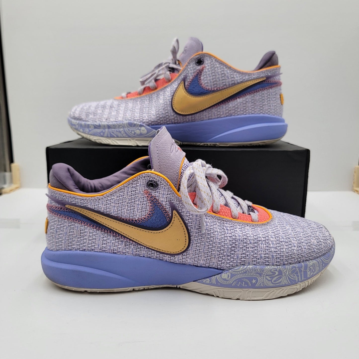 Nike LeBron 20 'Purple and Gold' Basketball Shoes - Size 12