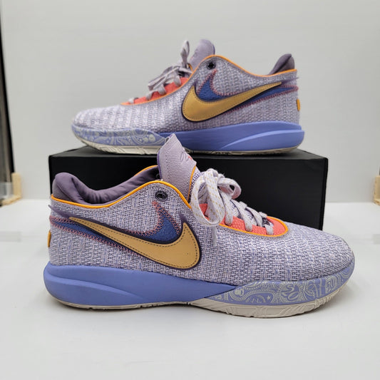 Nike LeBron 20 'Purple and Gold' Basketball Shoes - Size 12