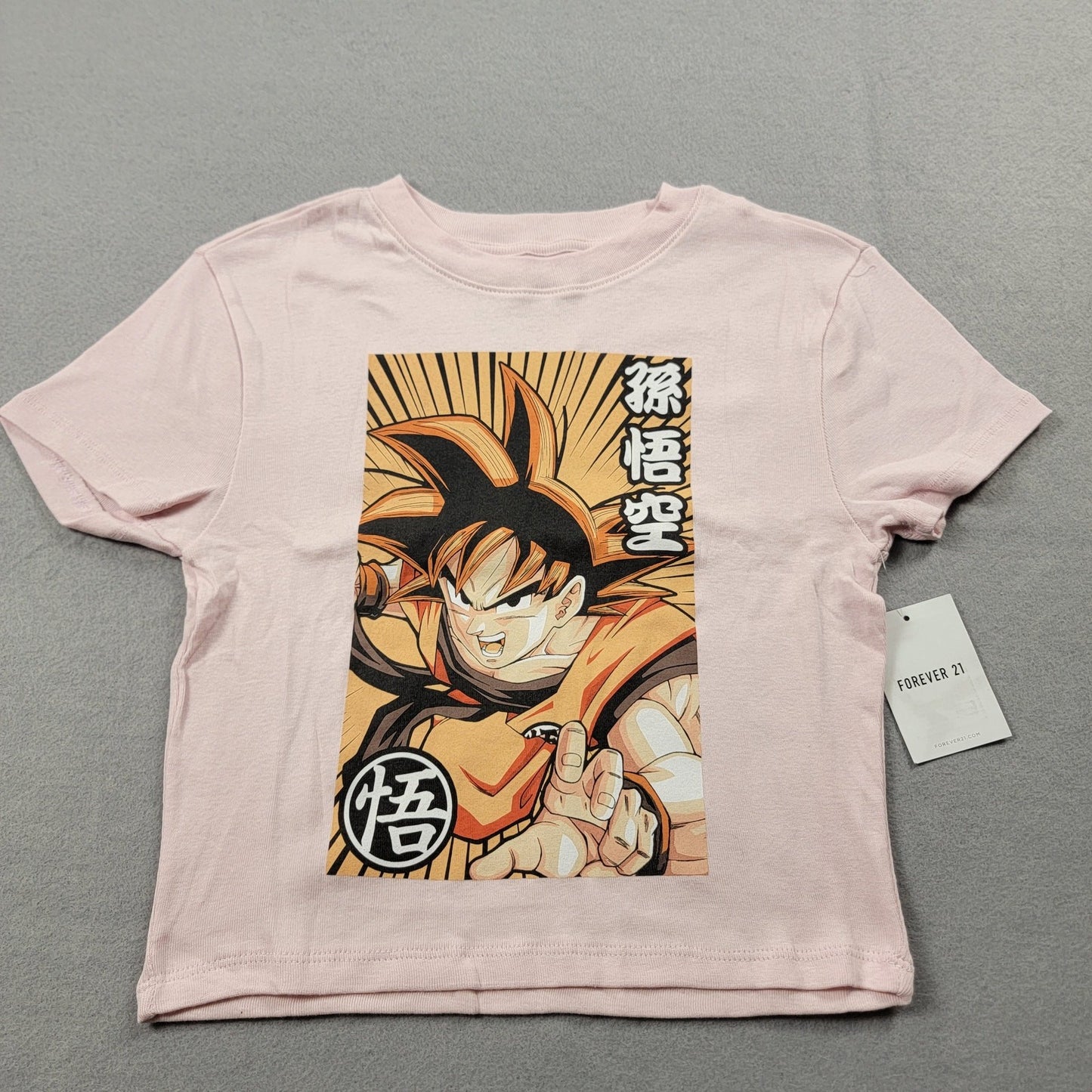 Dragon Ball Z x Forever 21 Crop Top Tee Pink Kids Size S0