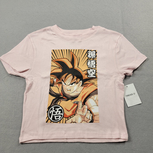 Dragon Ball Z x Forever 21 Crop Top Tee Pink Kids Size S0