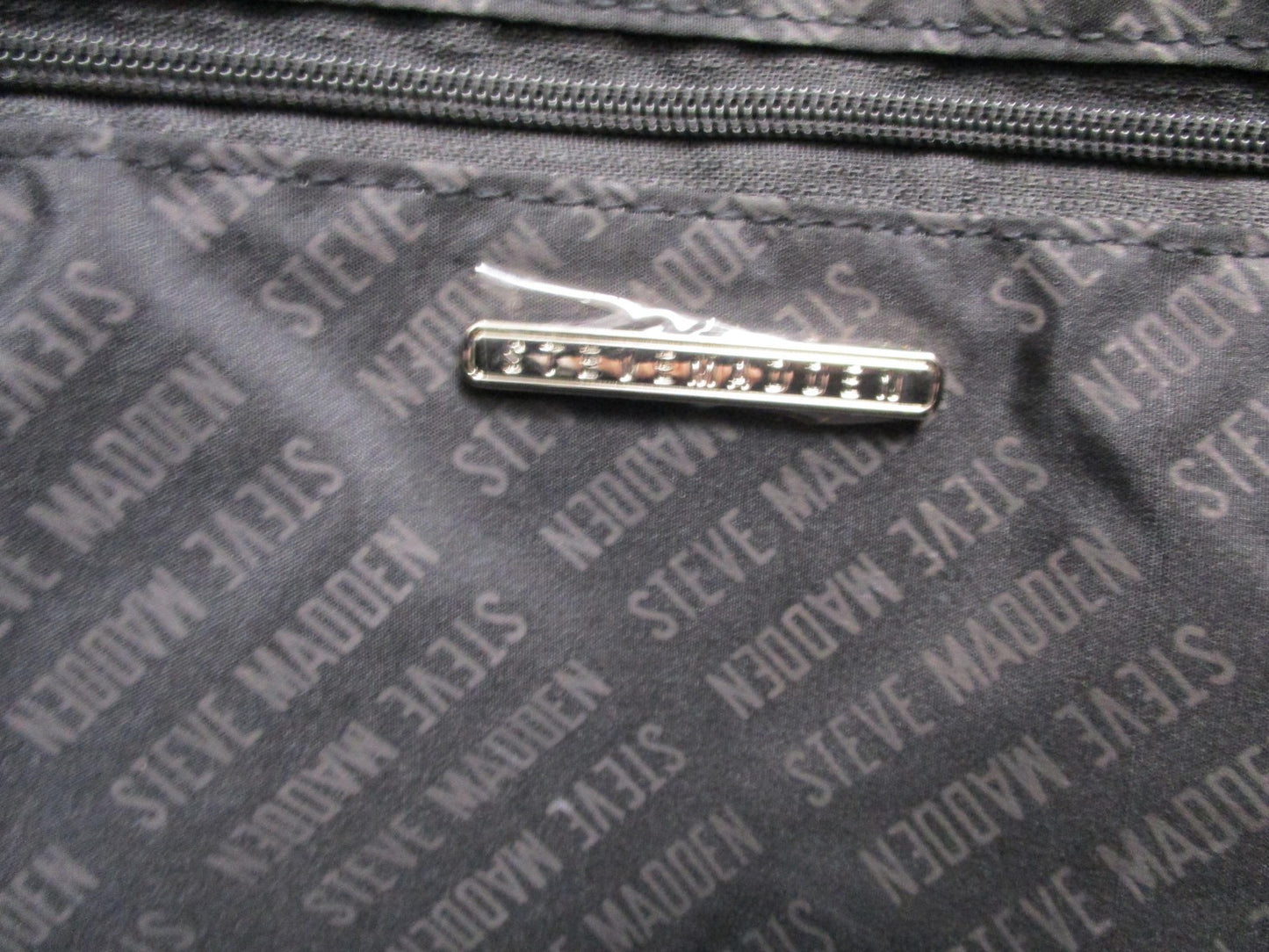 Steve Madden Backpack Womens Medium Gray Quilted Drawstring Travel Bag Pockets5