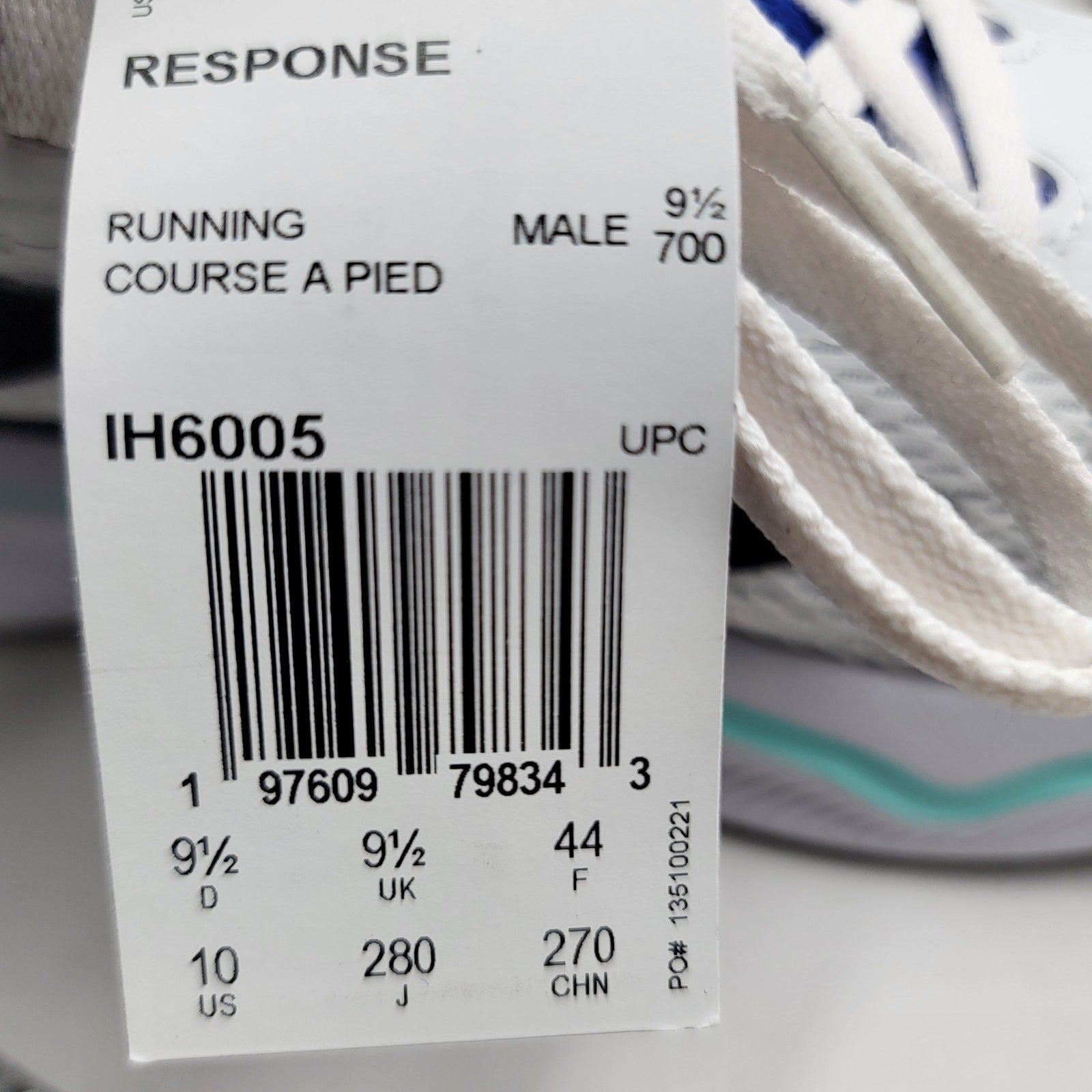 Adidas Response 'White Aurora Ink' Men's Size 10 NIB8