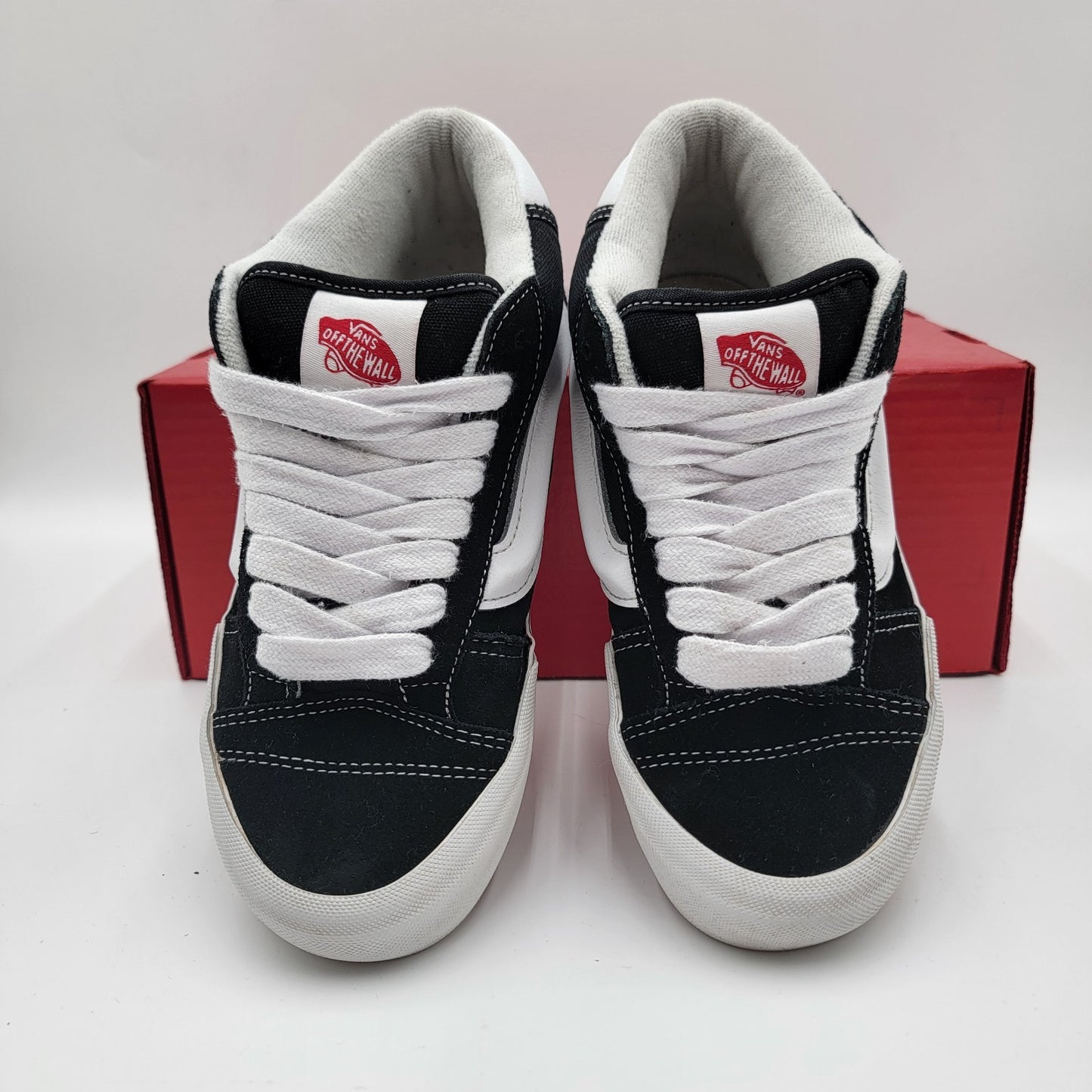 Vans Sk8Mid Black White Canvas Suede Sneakers Youth 5 Women’s 6.5 Men’s 5