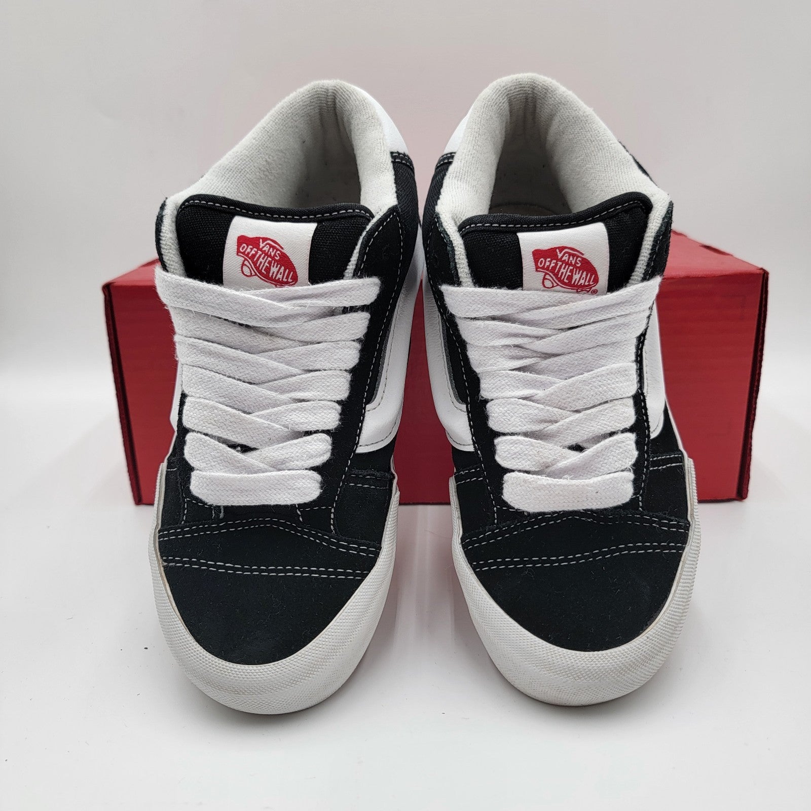 Vans Sk8Mid Black White Canvas Suede Sneakers Youth 5 Women’s 6.5 Men’s 5