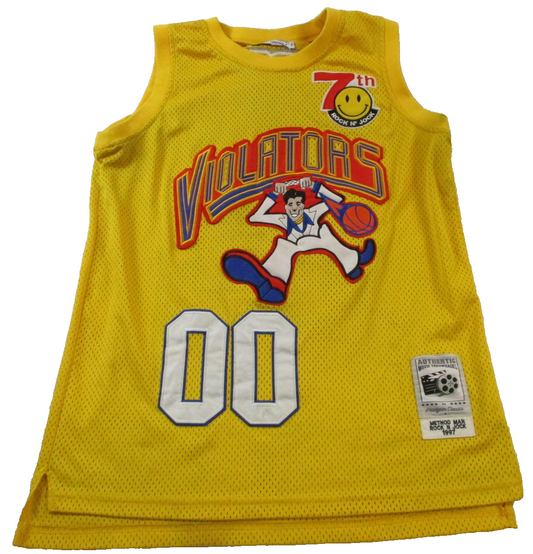 90's Headgear Classics Jersey Mens Medium Yellow Method Man MTV Rock N Jock 14860