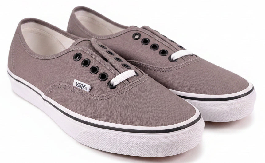 Vans New Authentic Classic Sneakers Unisex Canvas Shoes Pewter/Black Sz 8.5M 10W0