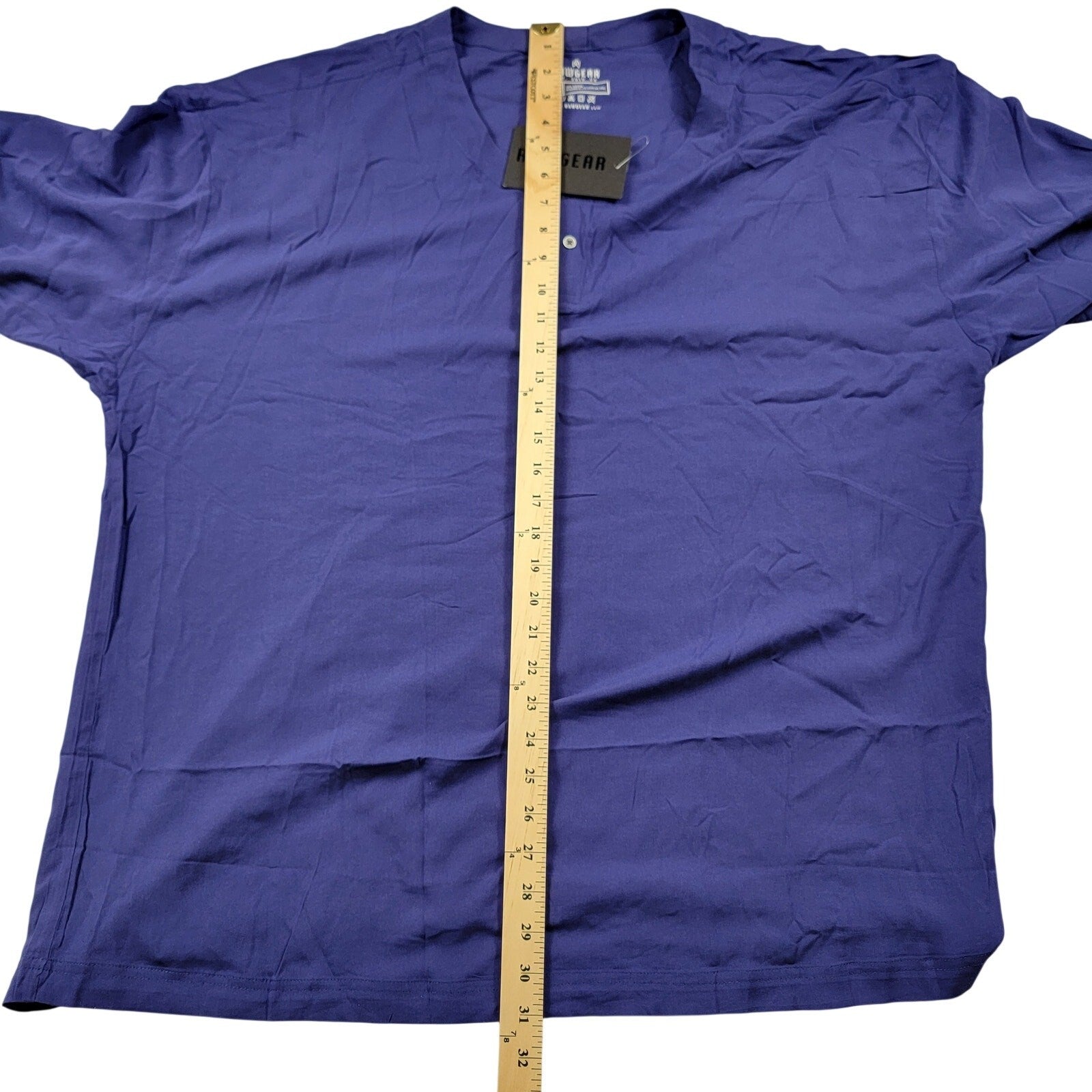 Raw Gear Sleep Set 2pc Henley Top + Pant Mens 2XL Navy Rayon NWT 6975