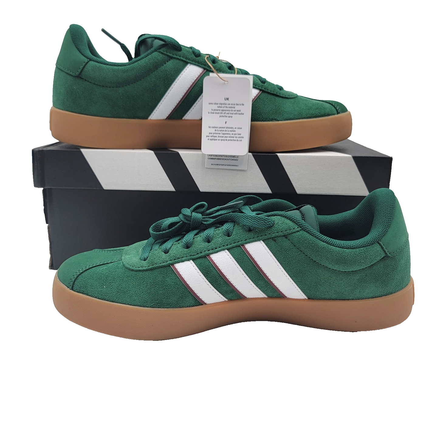 adidas VL Court 3.0 Men's Shoes IH4790 Dark Green/White 9.5 Skater NIB Originals1