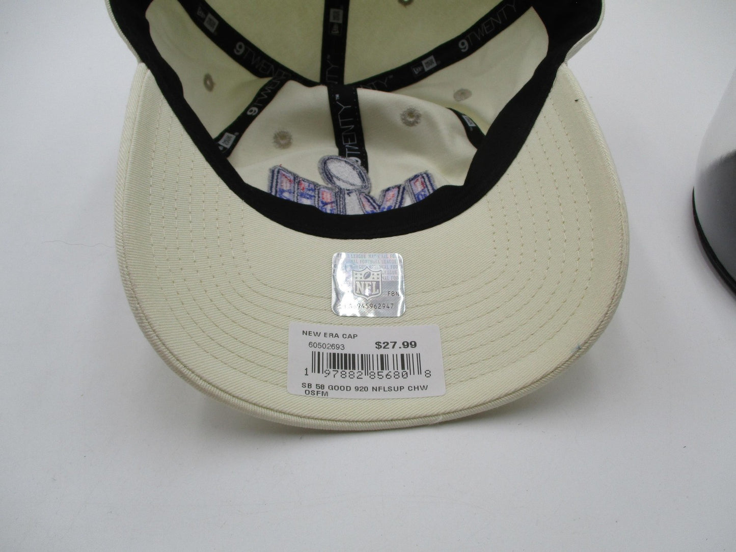 Super Bowl LVIII Hat Cap Strap Back One Size Beige NFL Football New Era Mens NWT8