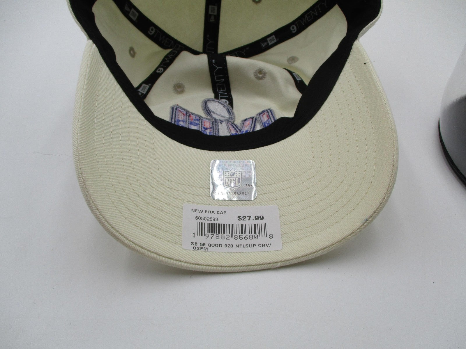 Super Bowl LVIII Hat Cap Strap Back One Size Beige NFL Football New Era Mens NWT8