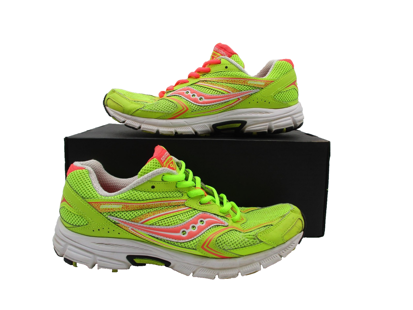 Saucony Cohesion 9 Shoes Womens Size 10 Neon Green Pink Running S1526226 (1G7)0