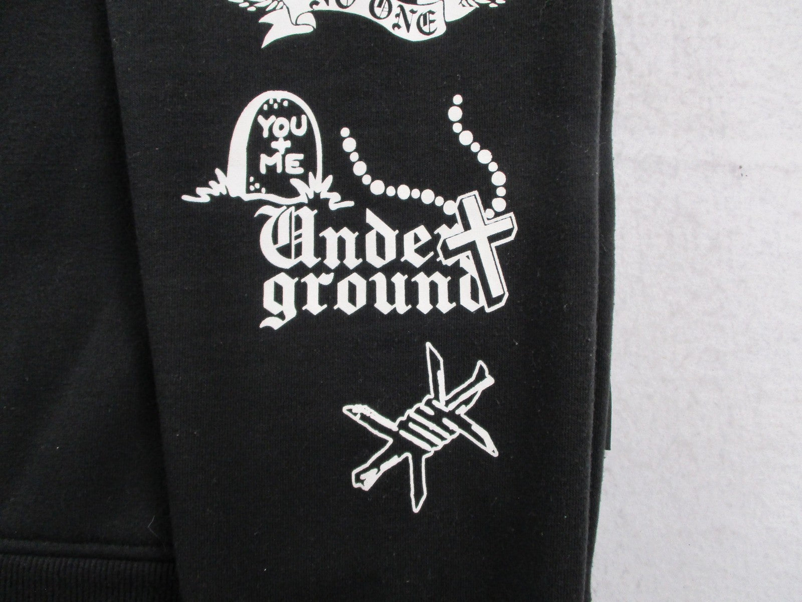Rebel Minds Hoodie Mens XL Black Pullover Fleece Sweatshirt Stay High Paradise6