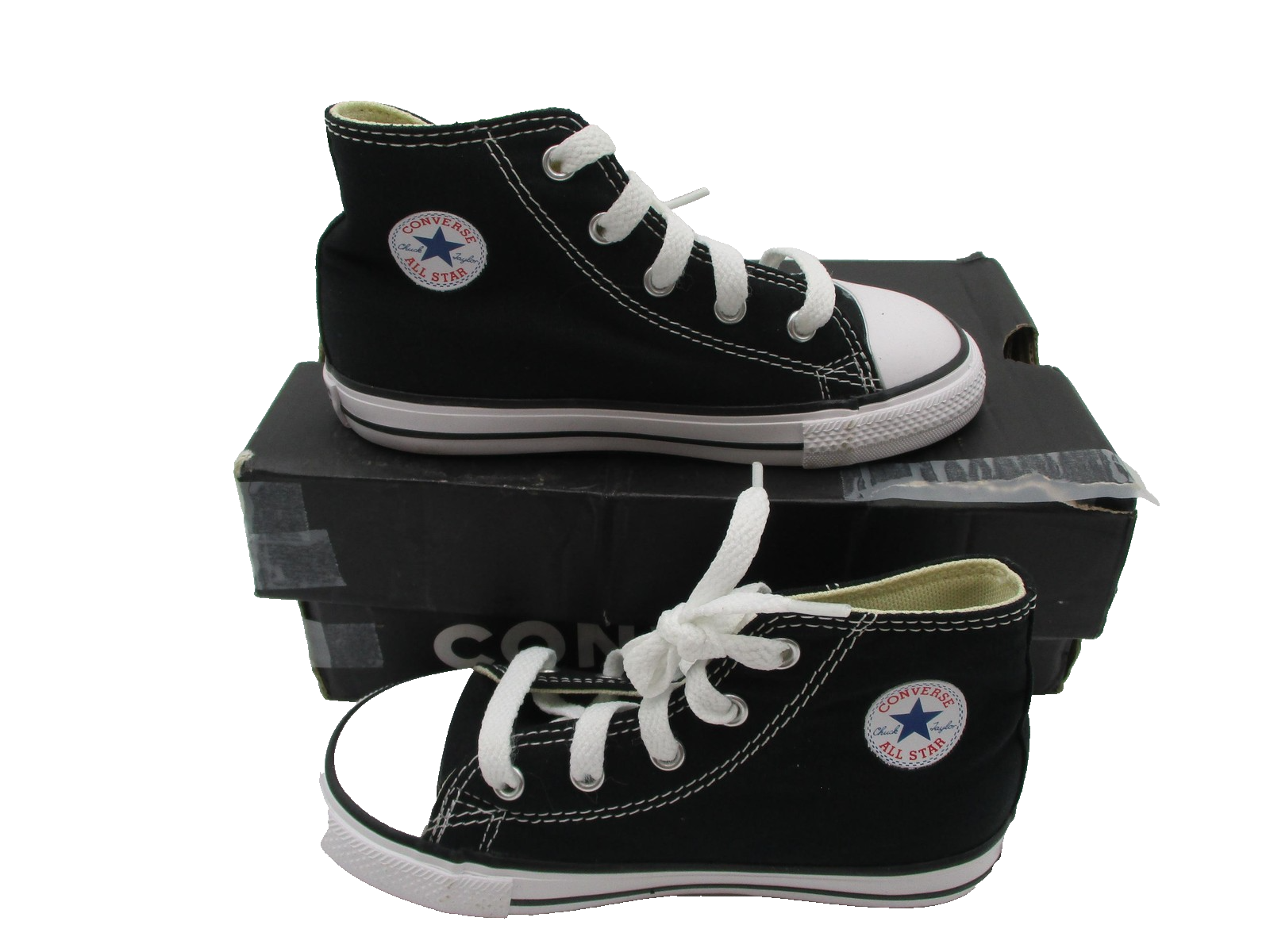 Converse Chuck Taylor All Star Hi Shoes Infant Size 10 Black Sneakers 7J2313