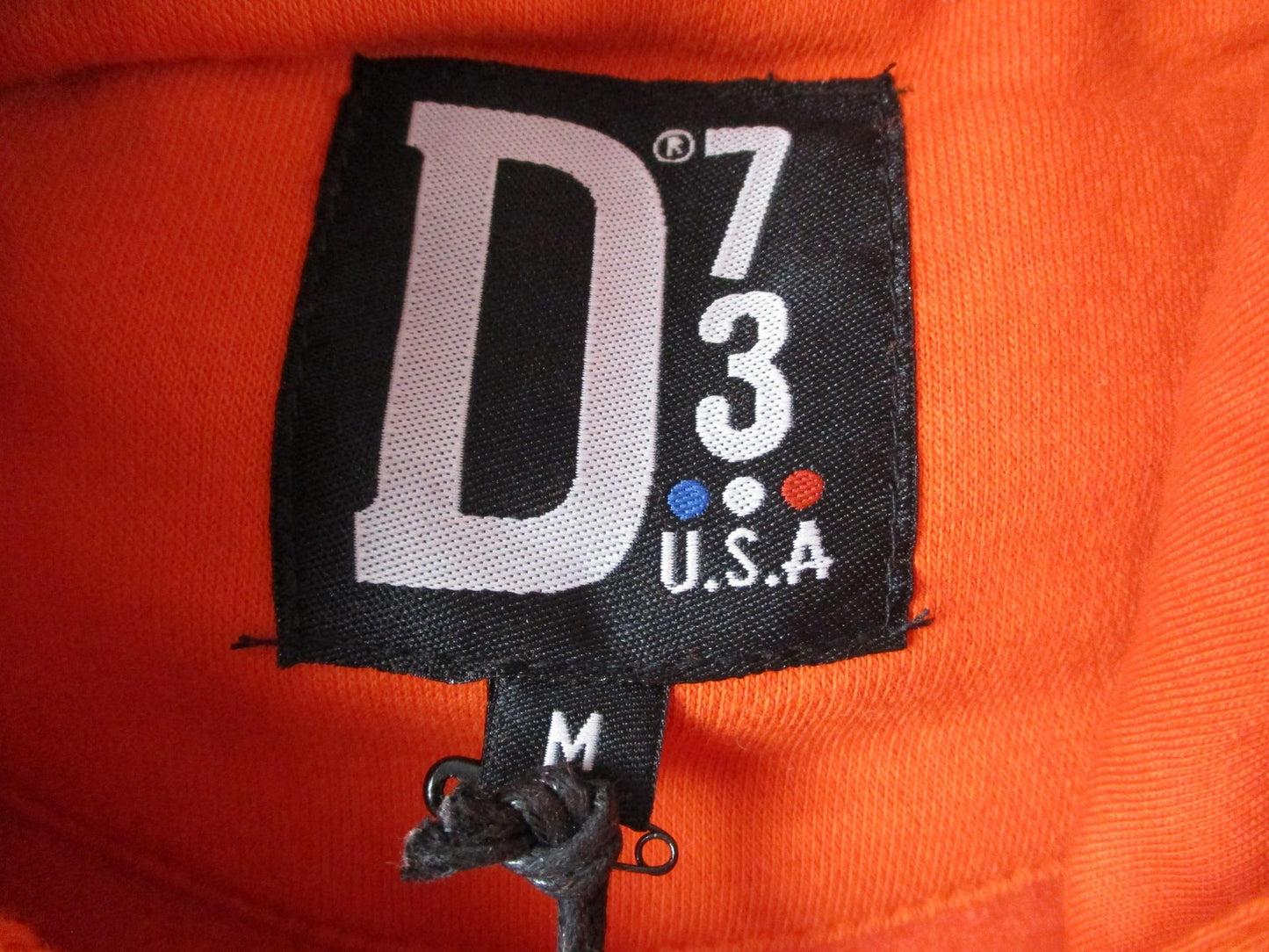D73 Hot Wheels Hoodie Men Medium Orange Pullover Kangaroo Pocket Graphic 1295965