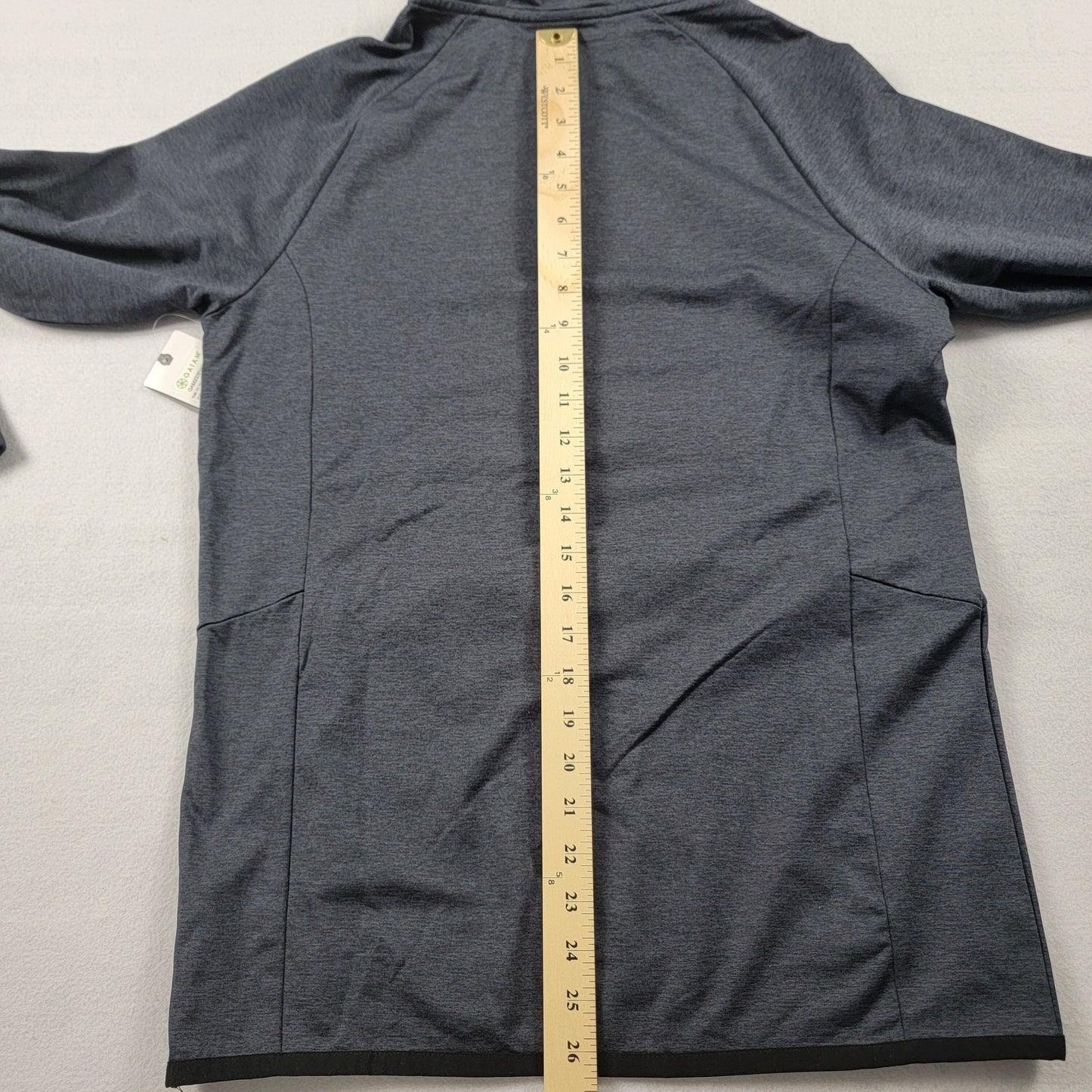 Gaiam Mens 1/4 Zip Slim Fit Hoodie Heather Gray Sz S