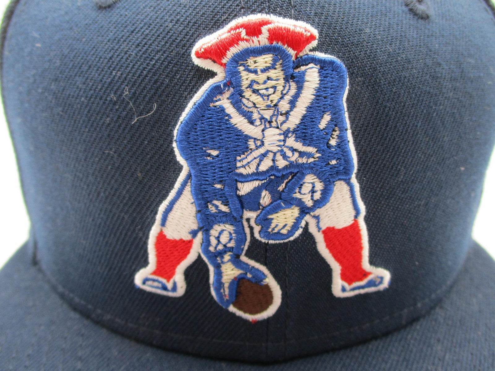 New England Patriots Hat Cap Fitted Mens 7 1/2 Blue NFL Football 59FIFTY New Era1