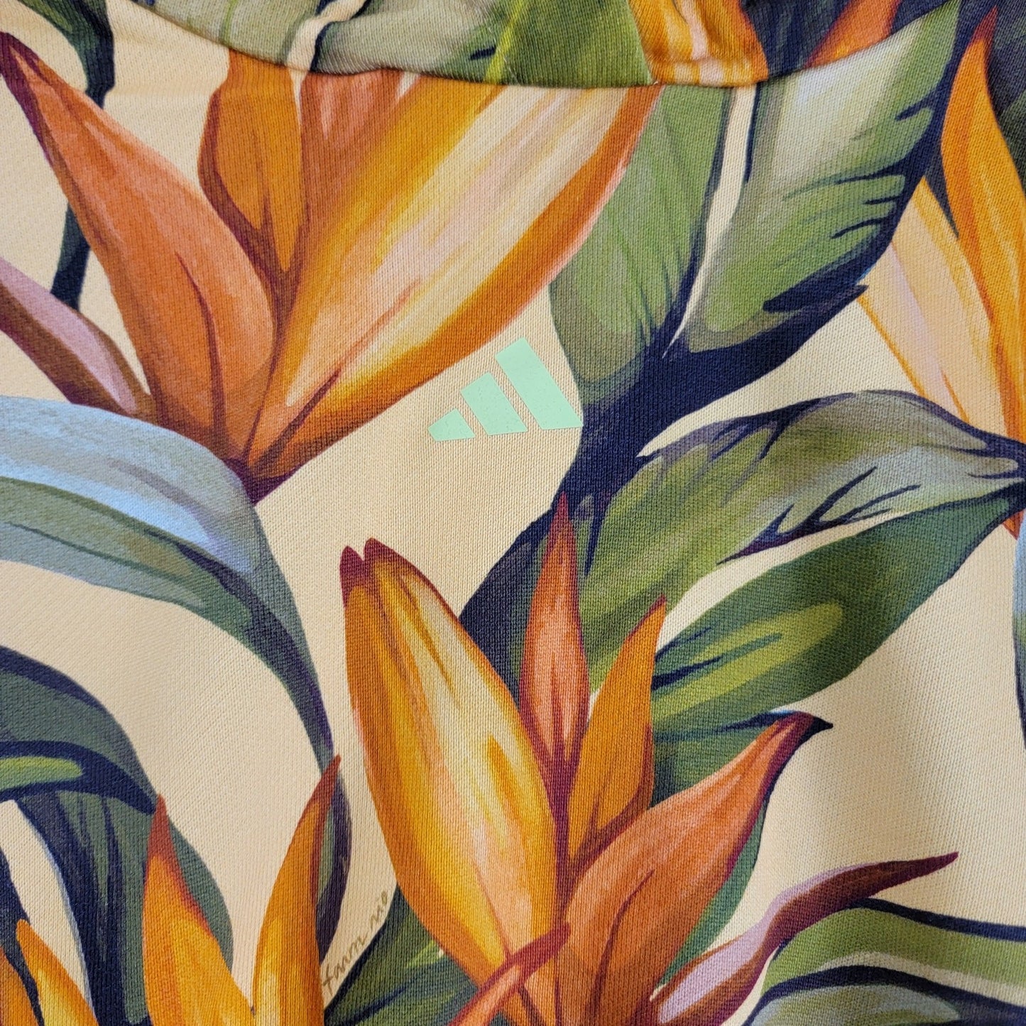 Adidas x Farm Rio Wmns Crop Top Hoodie Yellow Sz XL JD6282 (878-880)4