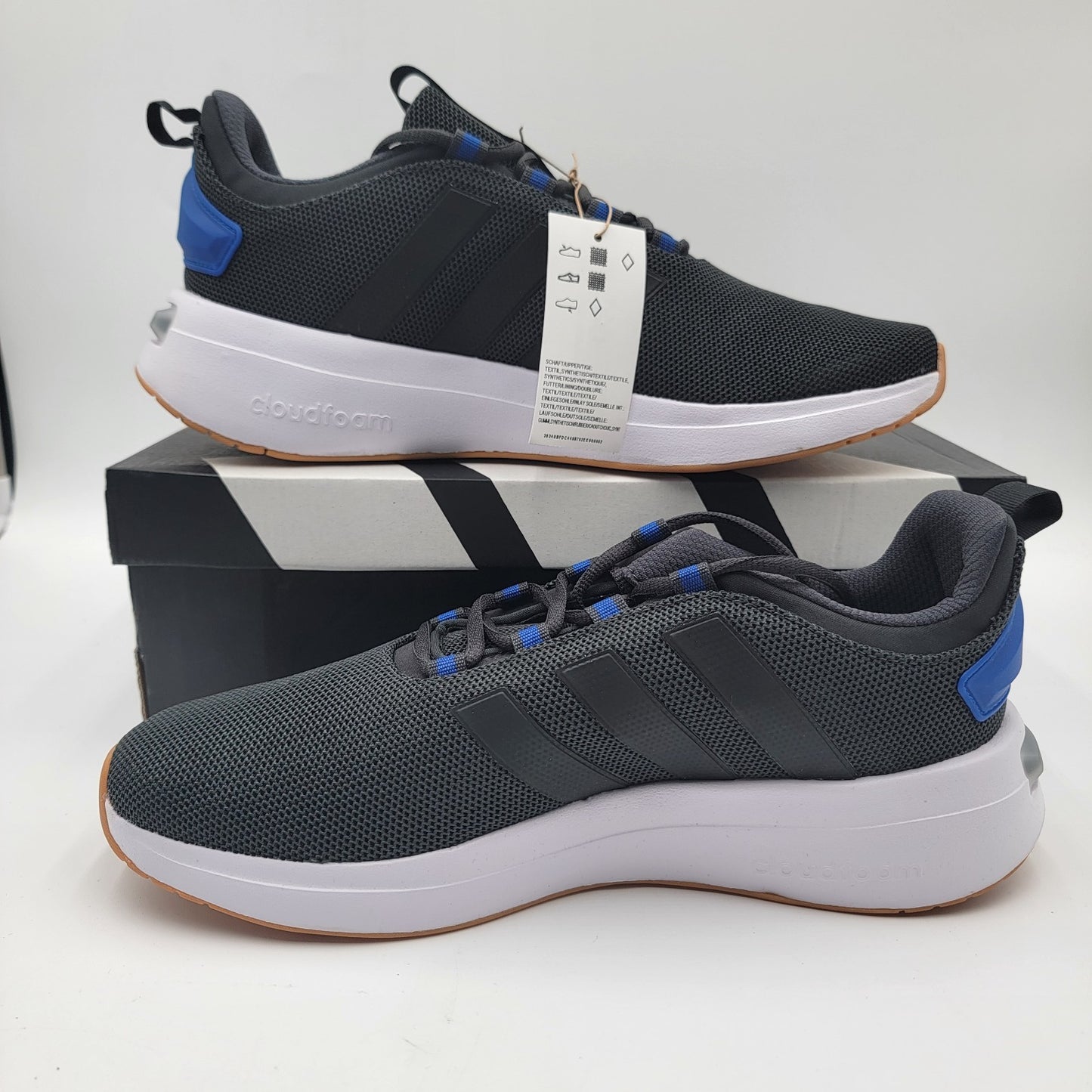 Adidas Racer TR23 Men's Running Shoes IG7328 Carbon/Black/Royal Blue