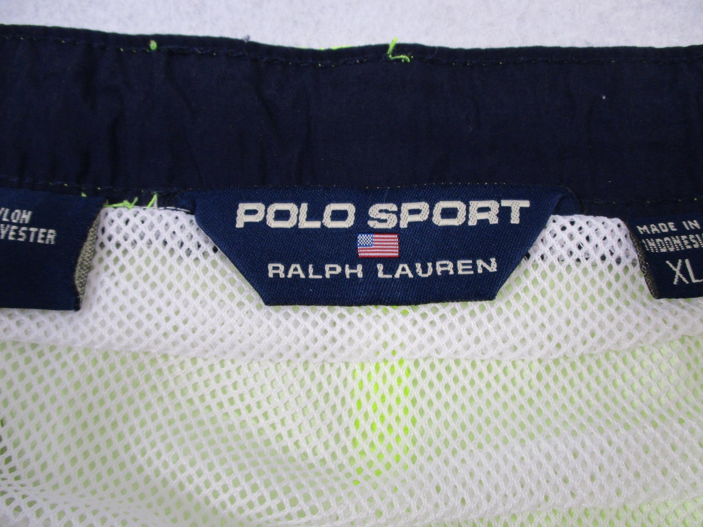 Polo Sport Ralph Lauren Swim Trunks Mens XL Yellow Neon Mesh Lined 17303