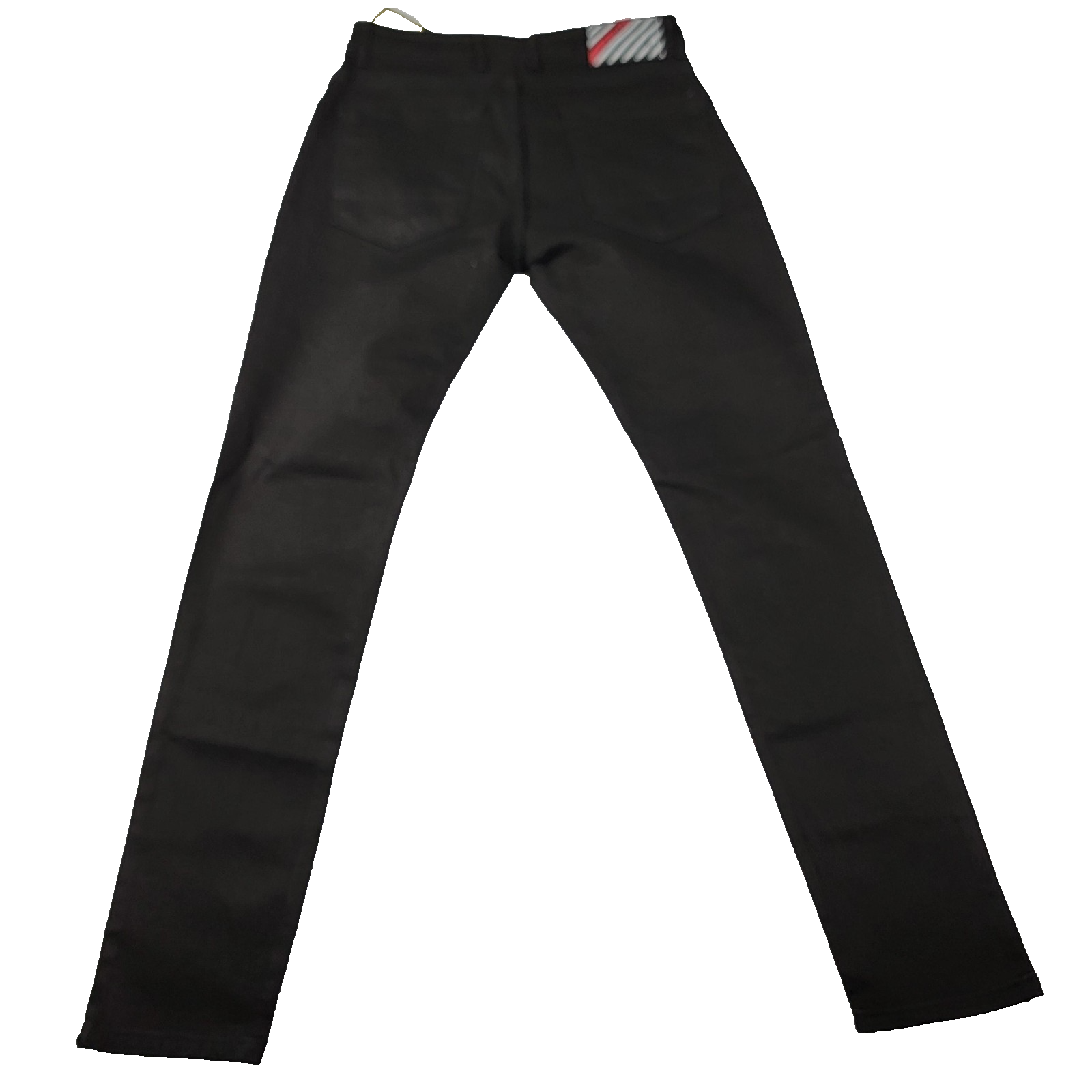X WAY Jeans Mens 31 Black Graphic Skinny Denim Skull Wolf 61161