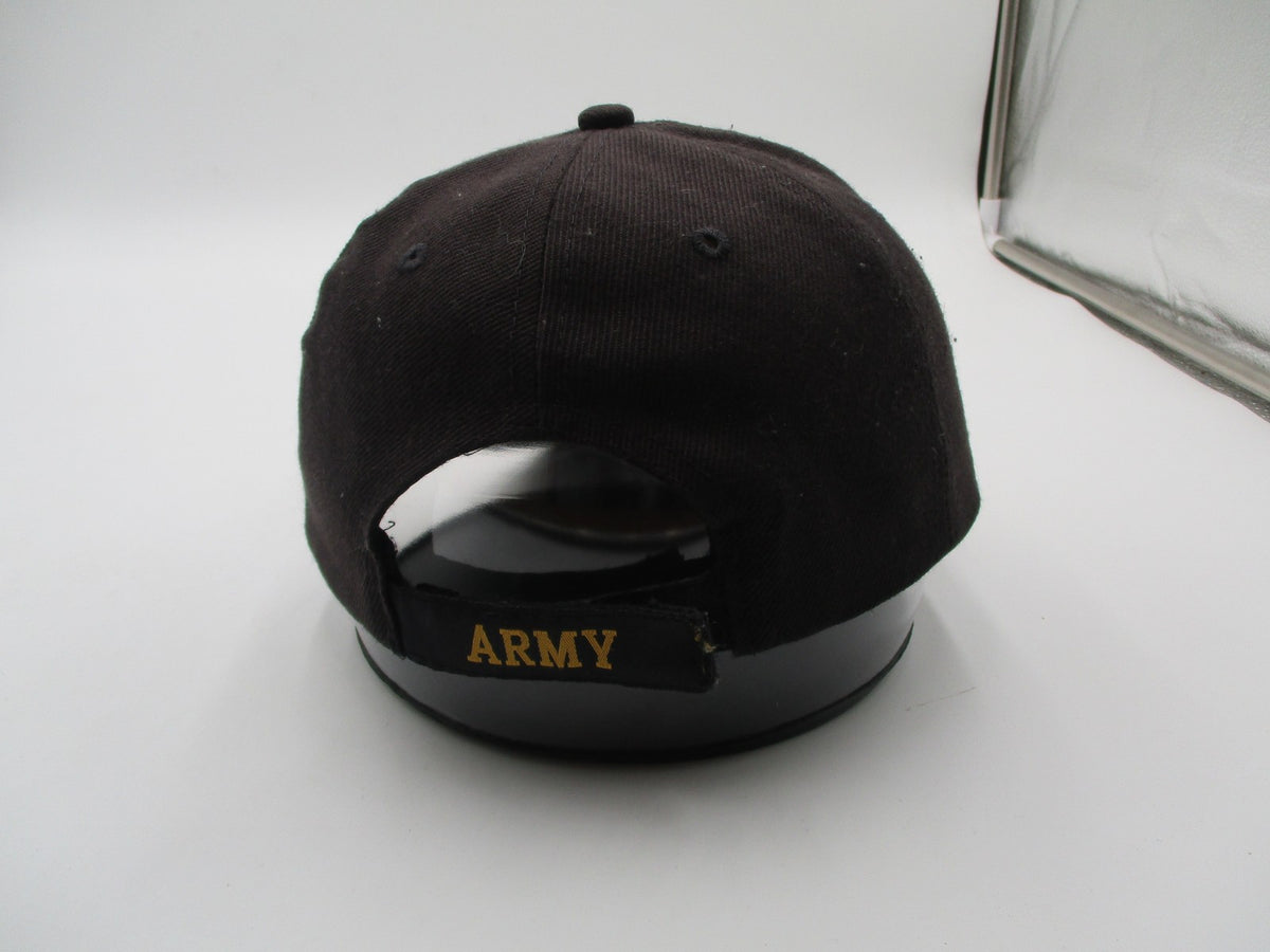 U.S. Army Hat Cap Strap Back Mens One Size Black Flag Stars USA Patriotic5