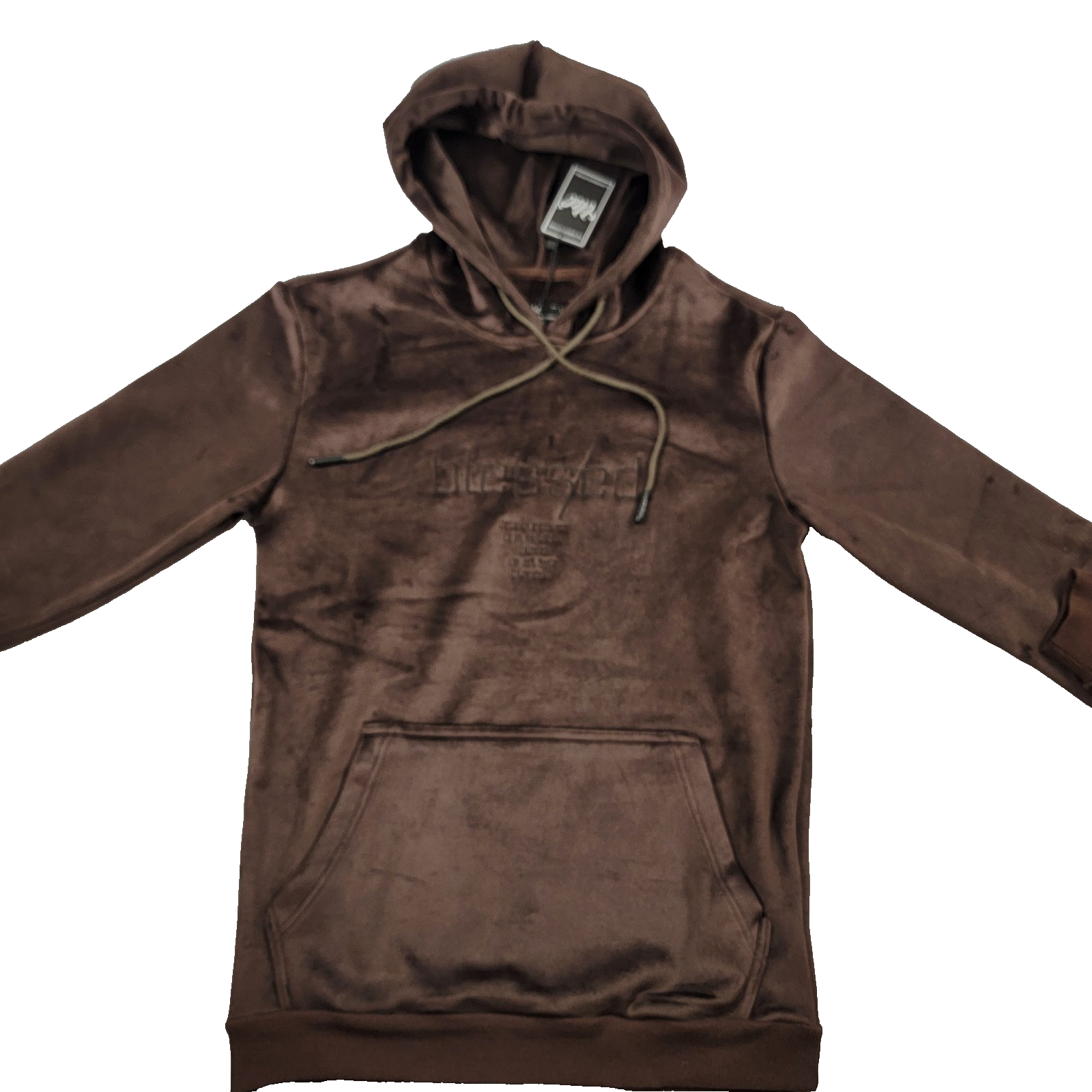 THC Hideout Clothing Blessed Velour Hoodie Brown Small Limited Edition 7587590