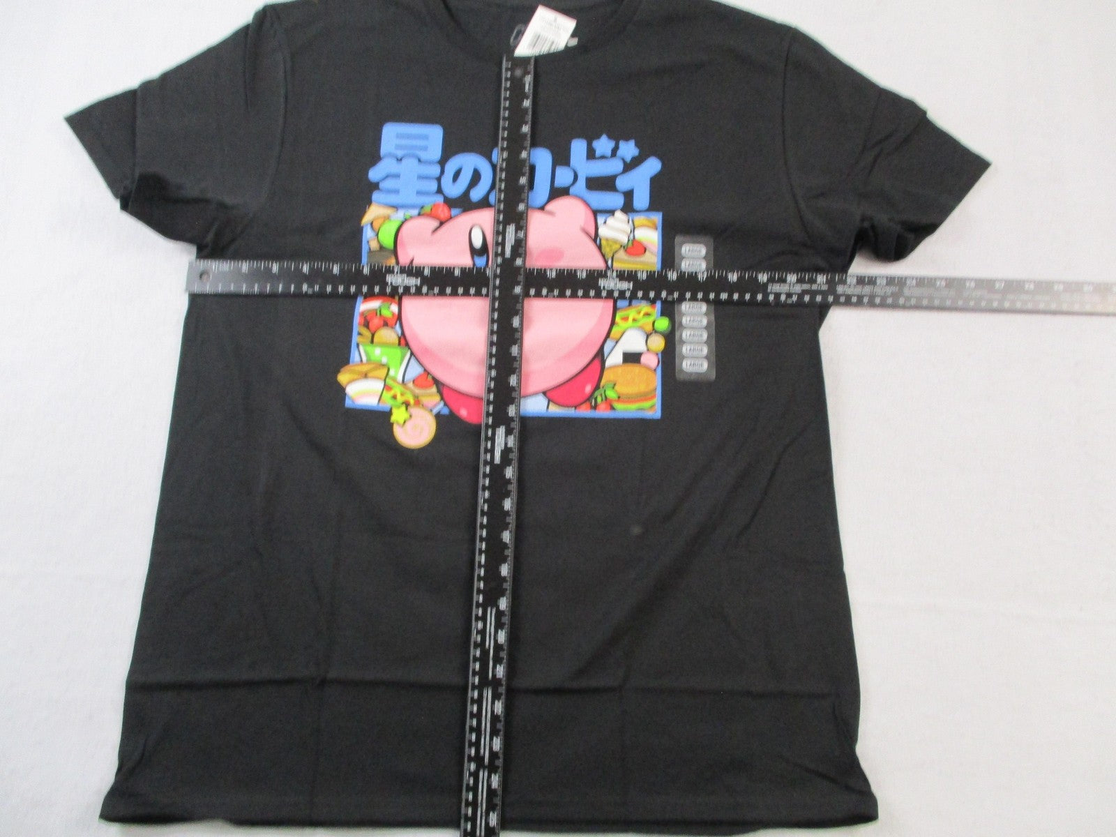 Kirby Shirt Mens Large Black Hoshi No Kirby Japanese Food Tee Nintendo 151915224