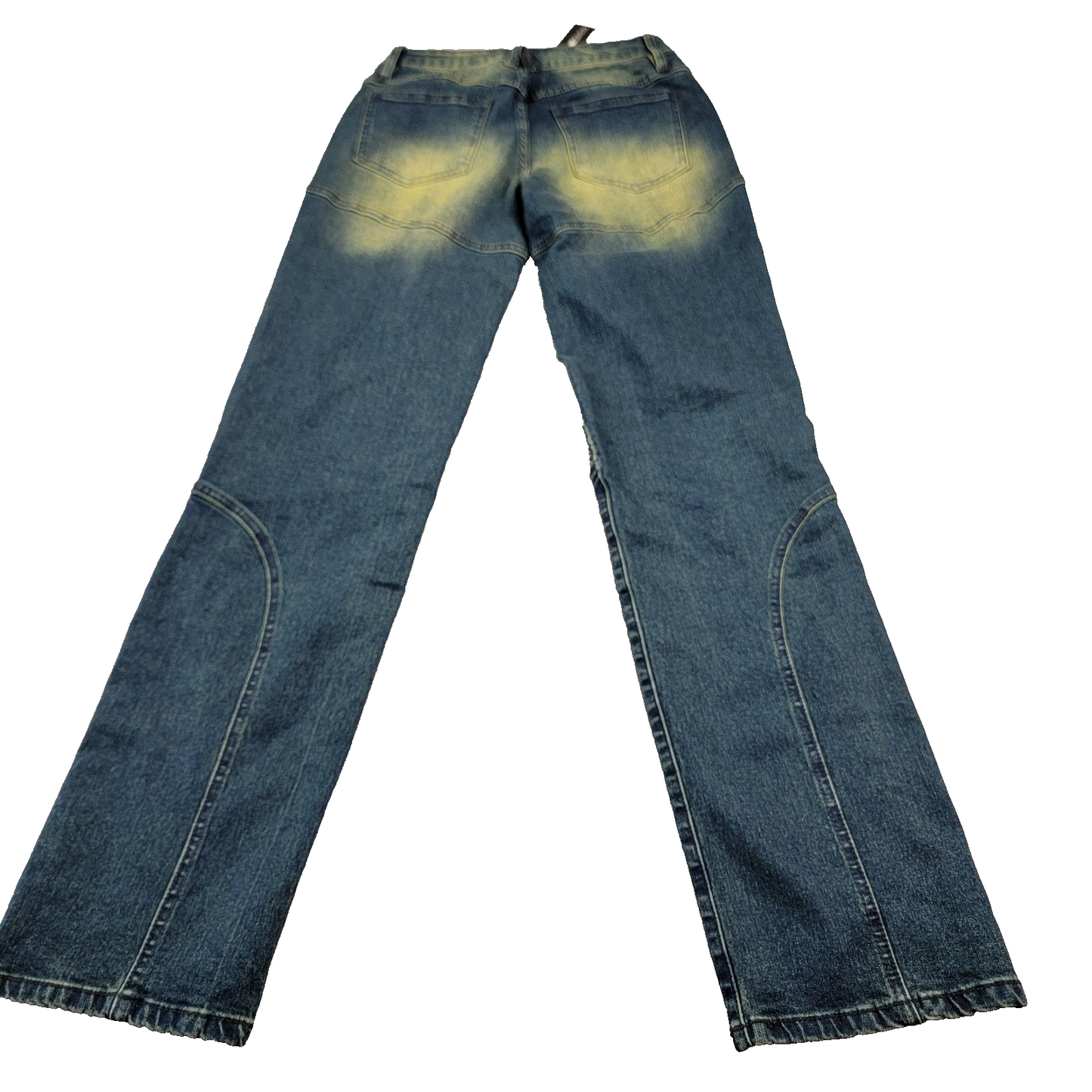 Fashion Nova Jeans Womens Size 5 Blue Dark Wash Moto Stretch Straight Leg