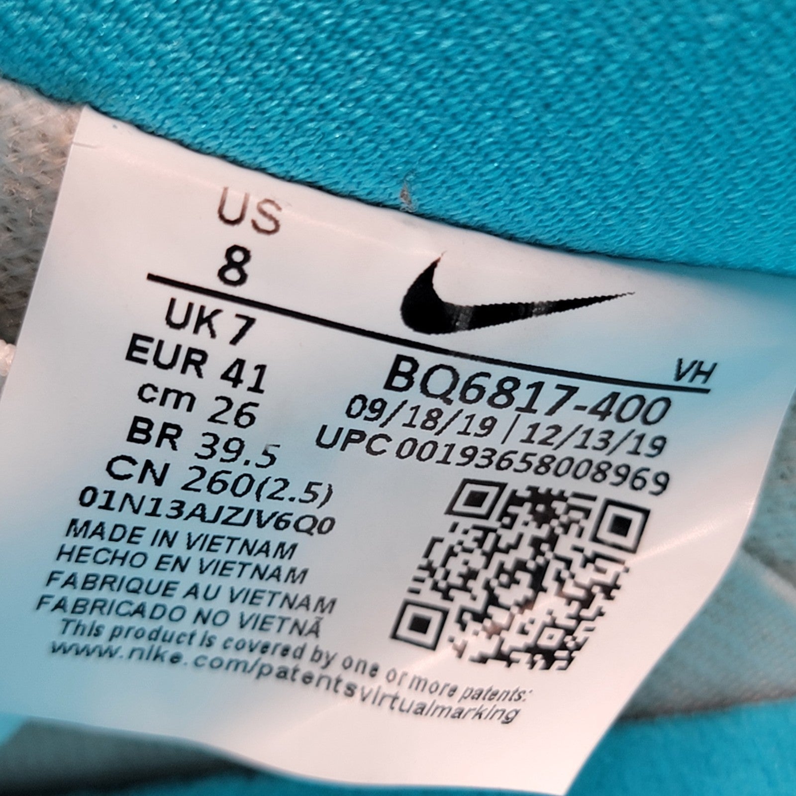 Nike Men's SB Dunk Low 'Blue Fury' Sz 8 Preowned BQ6817-400