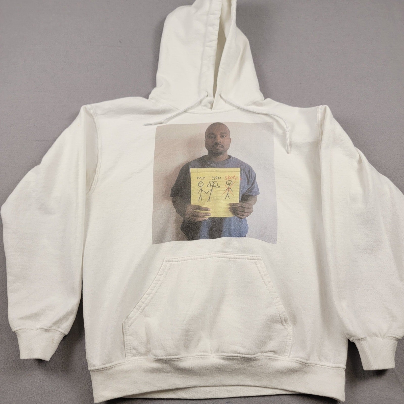Kanye Me You and Skete White Hoodie Sz M