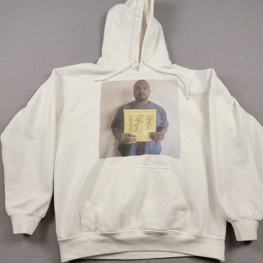 Kanye Me You and Skete White Hoodie Sz M