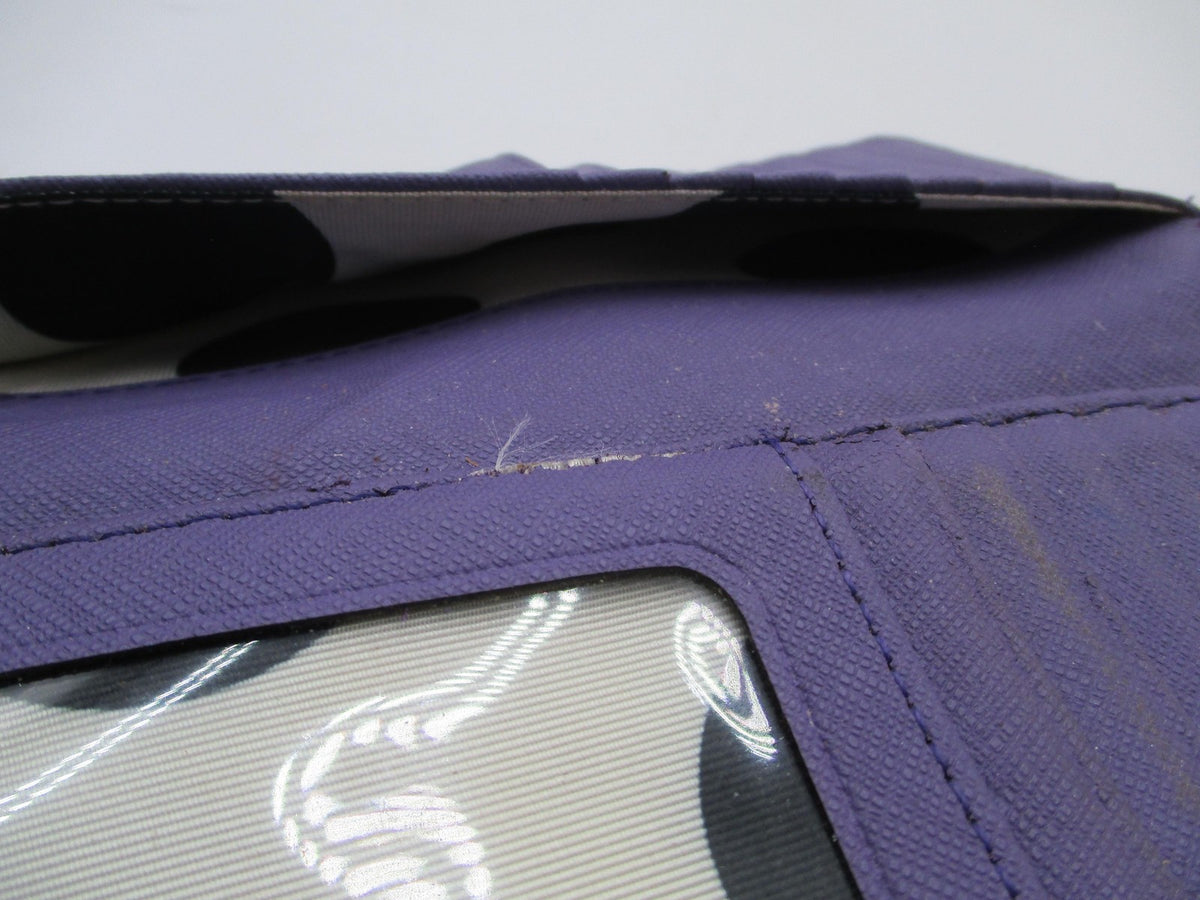 Kate Spade Wallet Womens One Size Purple Leather Zip Trifold ID Window9