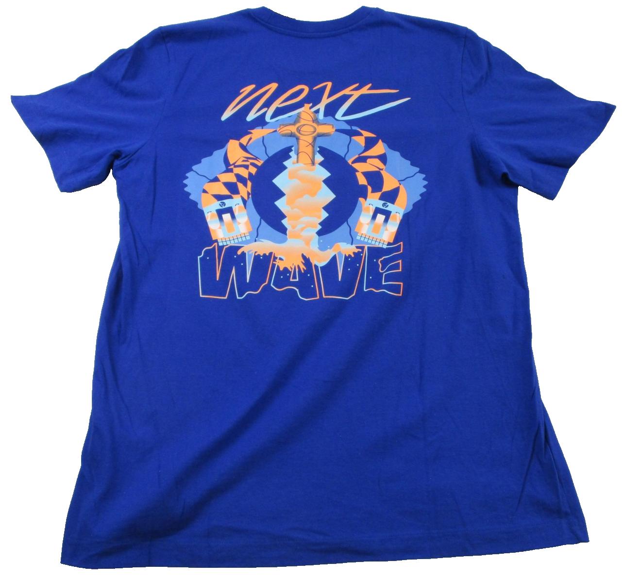 Adidas Shirt Mens Lg Royal Blue NYC Next Wave Basketball Subway Graphic Tee 13681