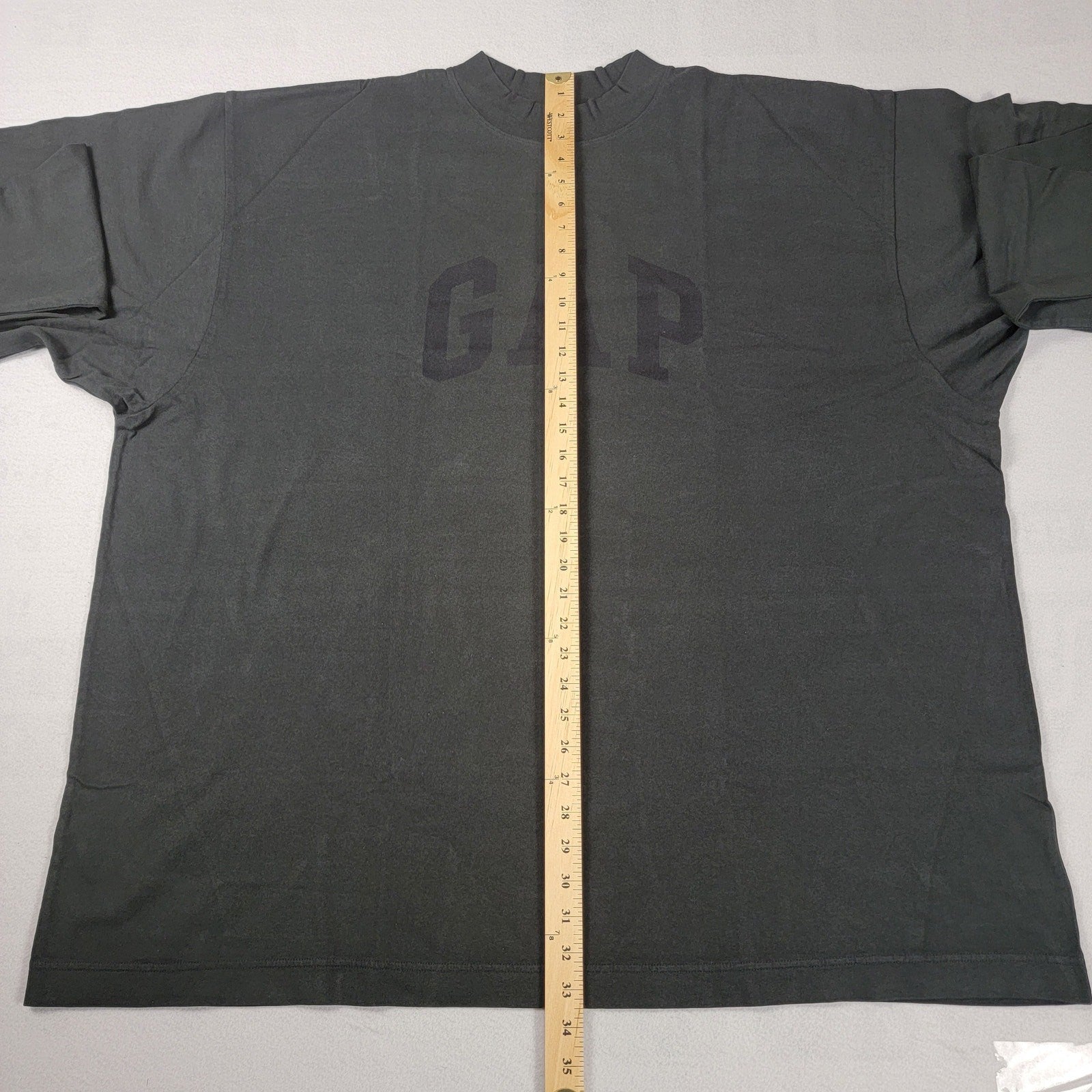 Yeezy x GAP Dove Long Sleeve Black TShirt Men's XL