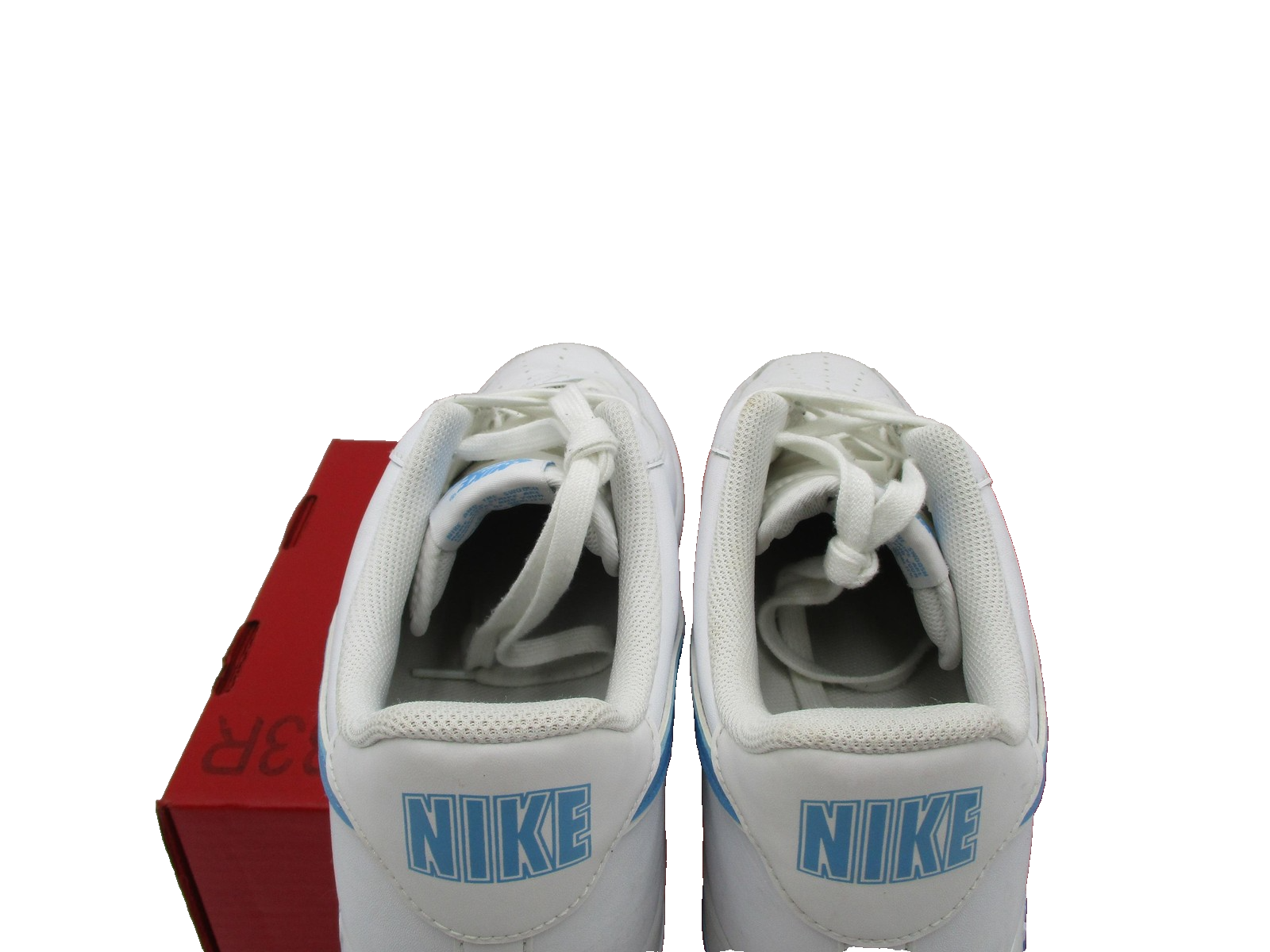 Nike Air Force 1 Low Shoes Men Sz 14 White Blue Leather Low Top AF1 Classic 1E76