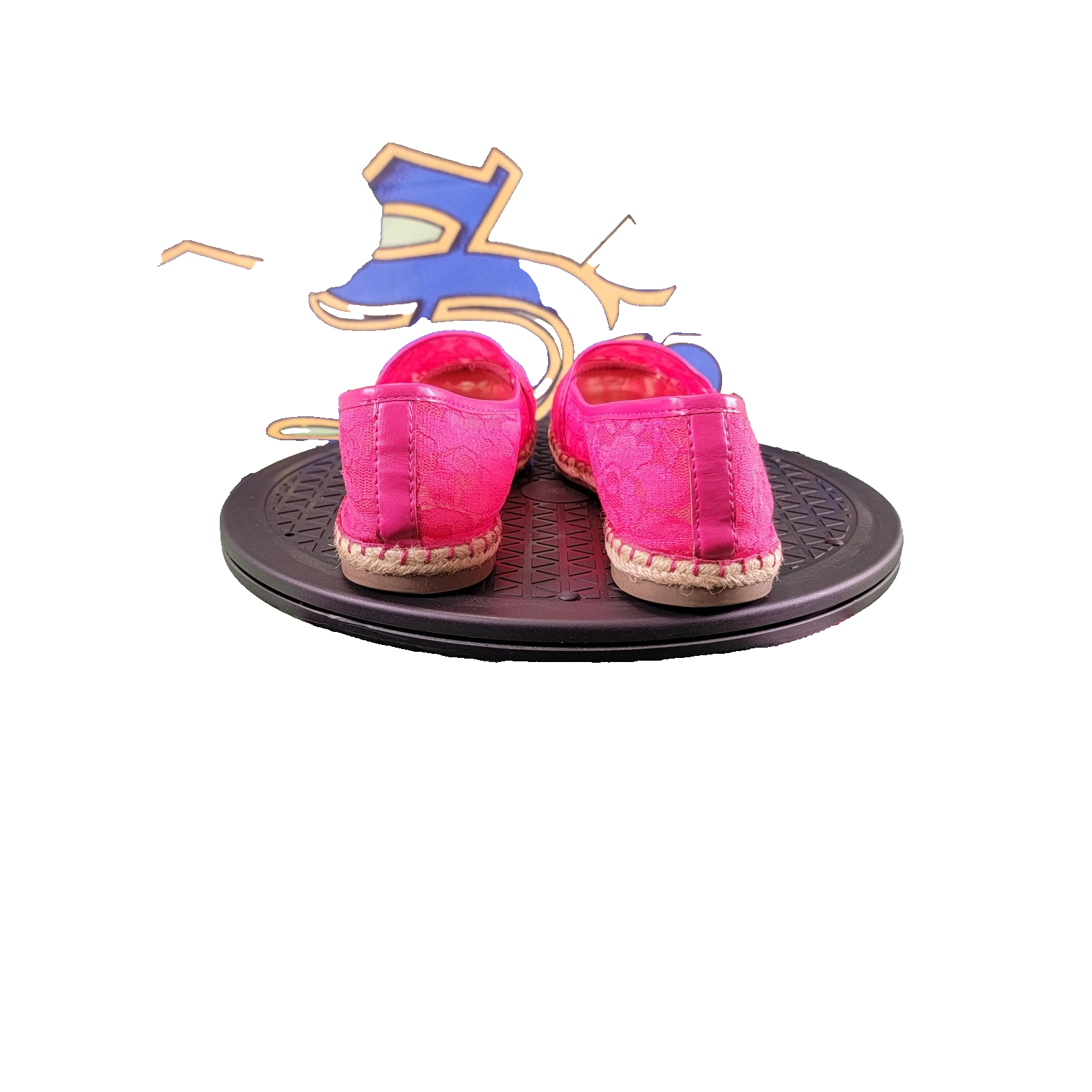 Jennifer Lopez Pink Lace Espadrille Flats Women’s Size 8 Preowned w/ Box4