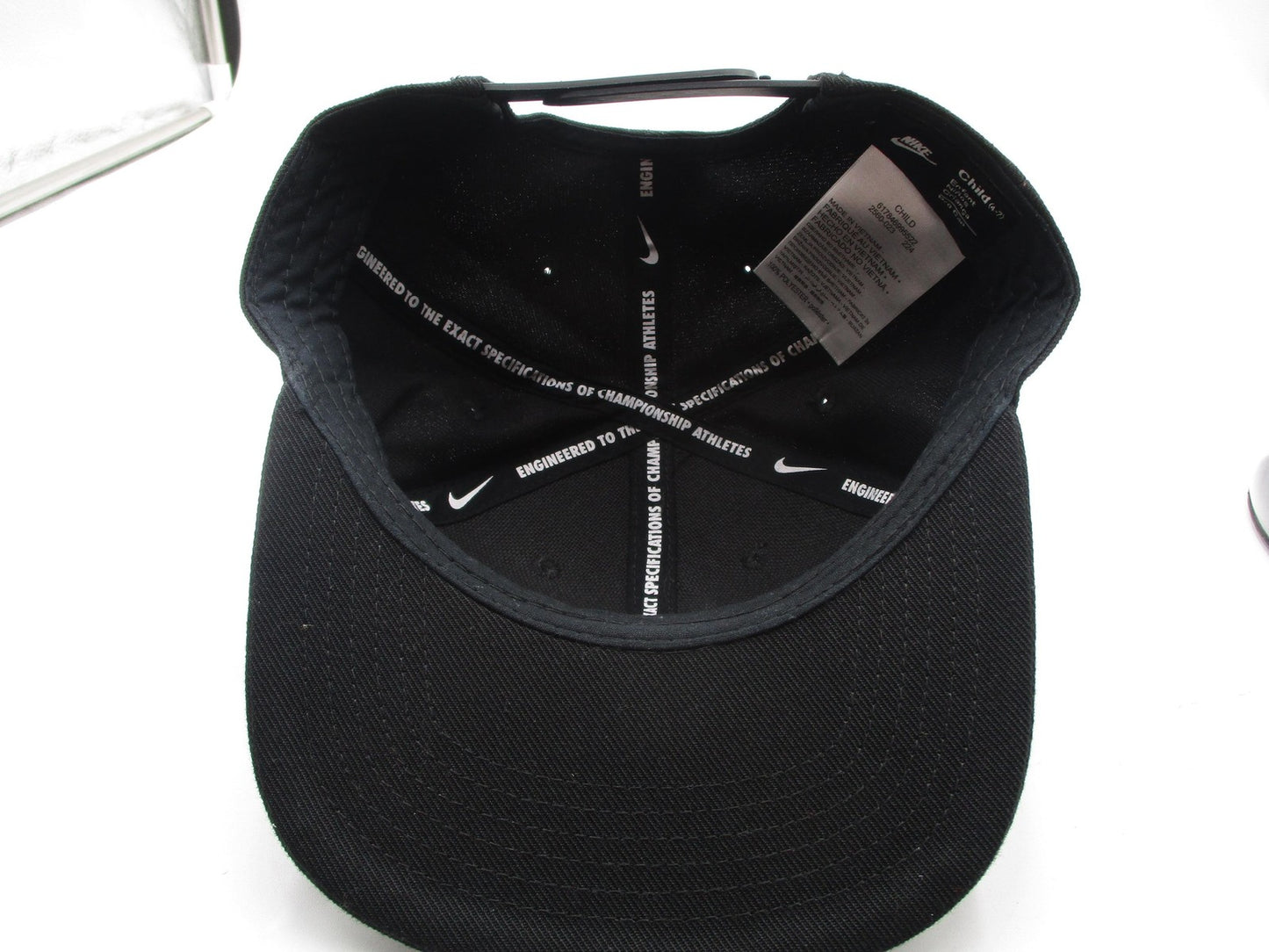 Nike Hat Cap Snap Back Boys Adjustable Black Embroidered Baseball Twill Logo9